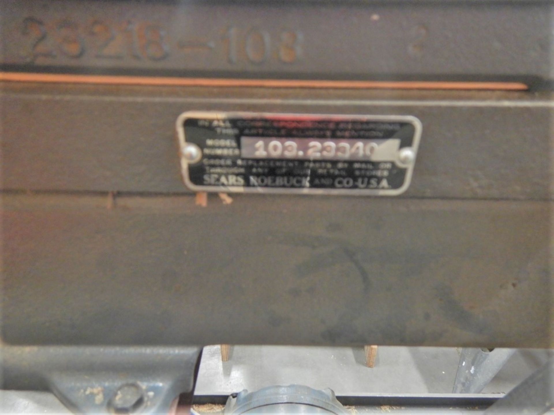 SEARS CRAFTSMAN 4IN JOINTER PLANER ON STAND - Image 9 of 10