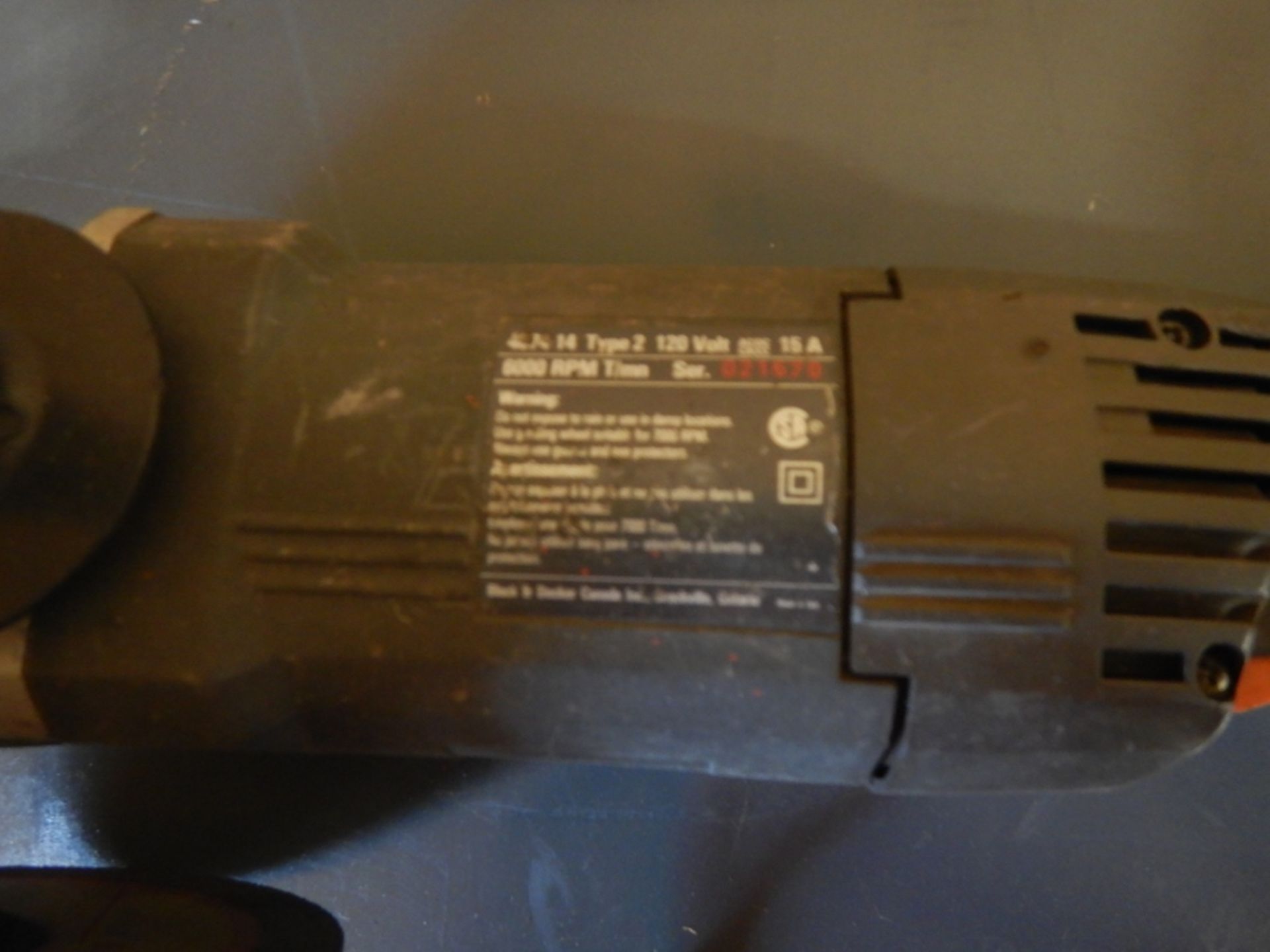 B&D PROFESSIONAL 407414 120V GRINDER - Image 3 of 4