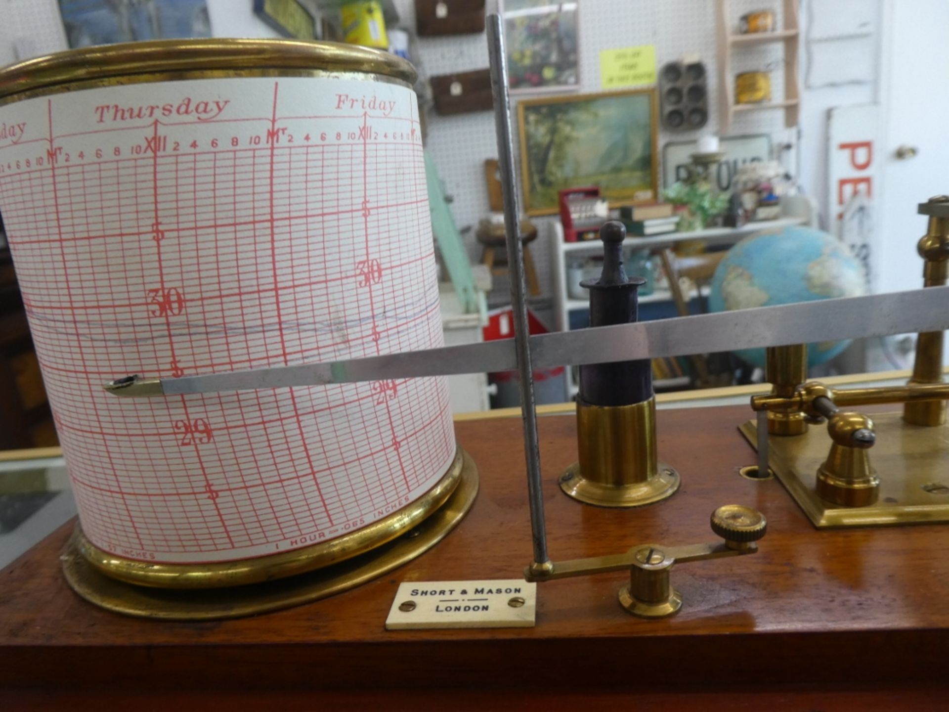 SHORT & MASON BAROGRAPH CA. 1920'S W/EXTRA CHARTS - Image 2 of 4