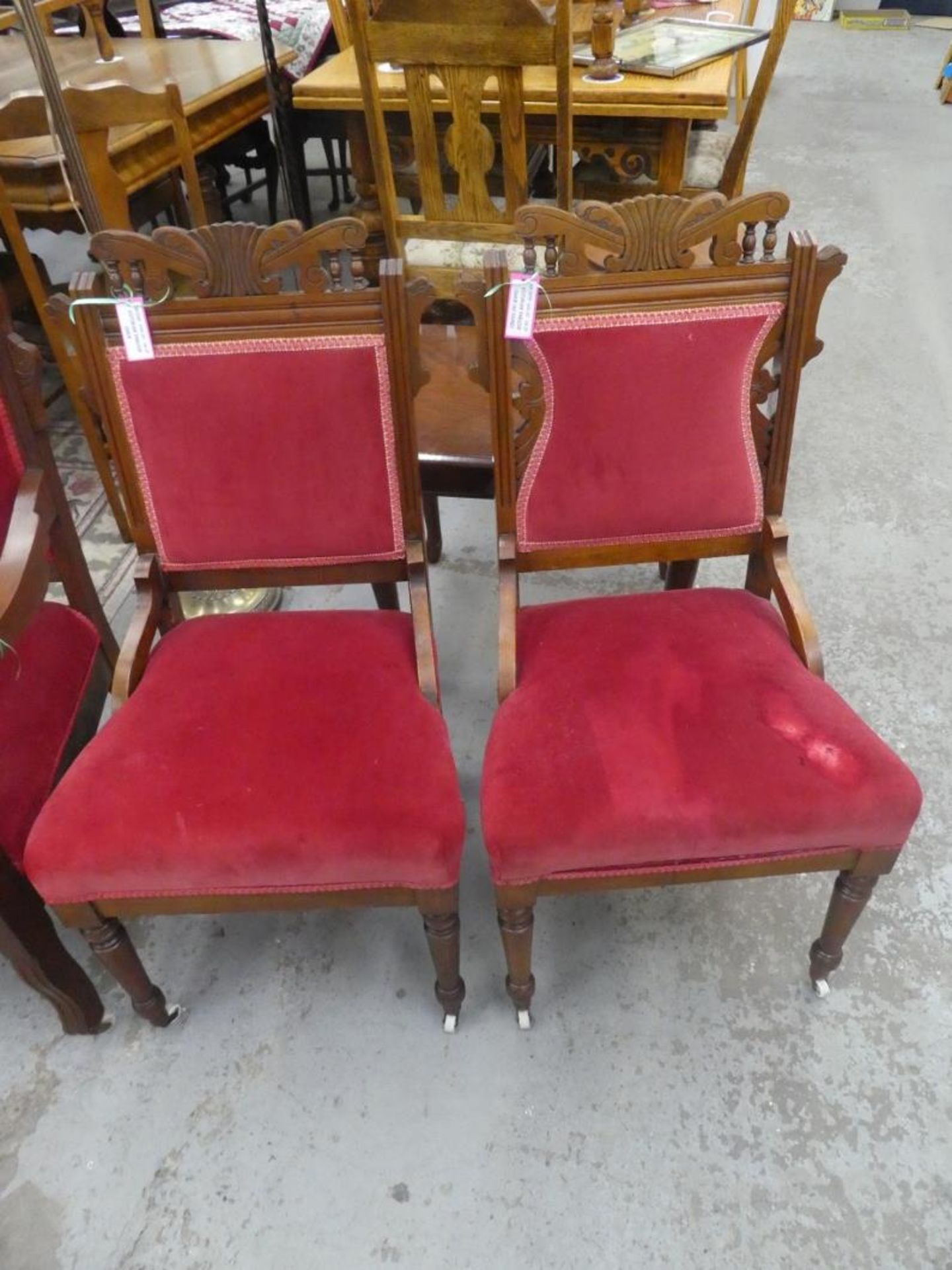 2 VICTORIAN PARLOUR CHAIRS - Image 2 of 7