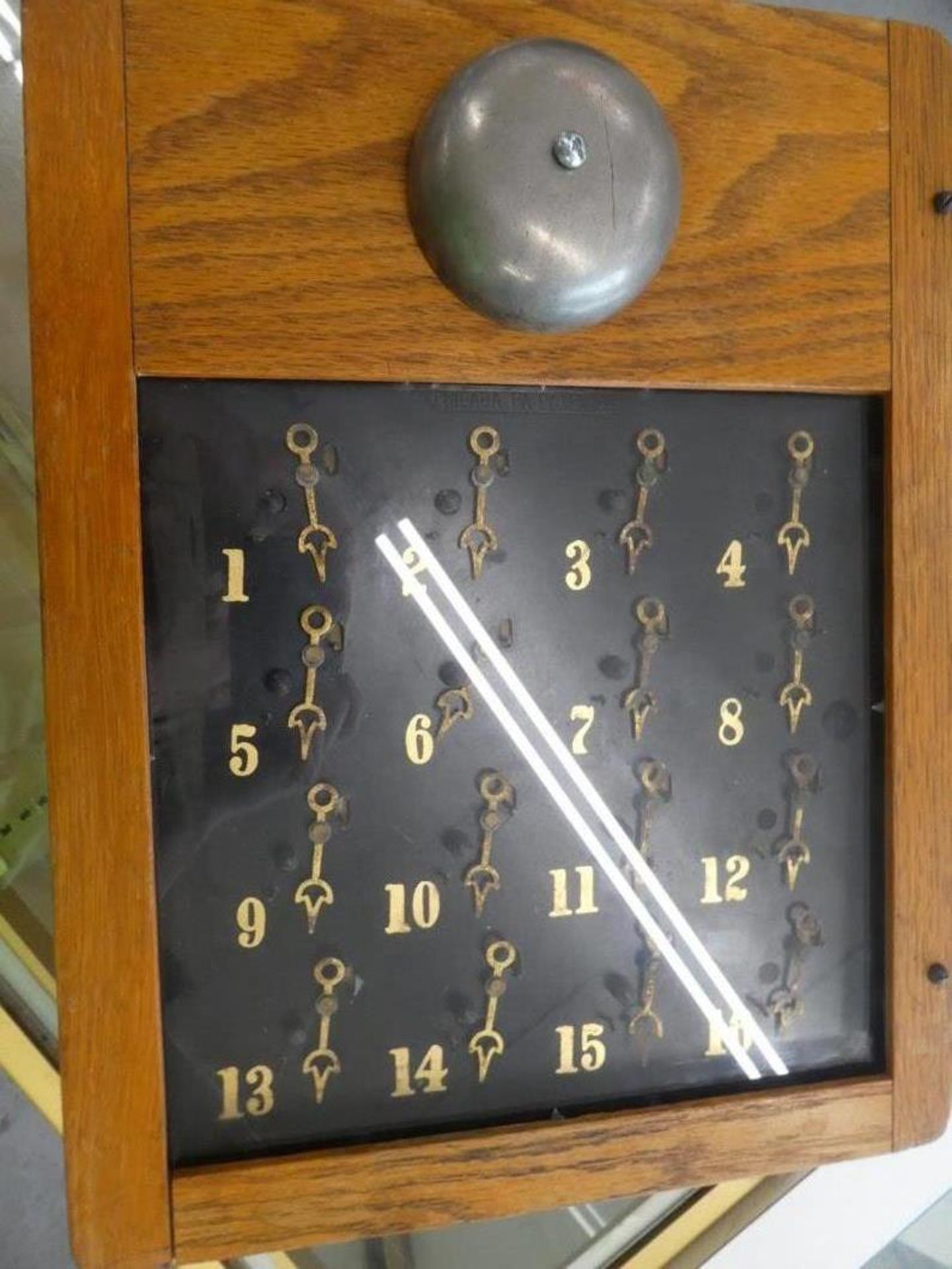 PATRICK & WILKENS HOTEL ANNUNCIATOR CA. 1890'S 14"H 10.5"W 3.5"D - Image 2 of 3