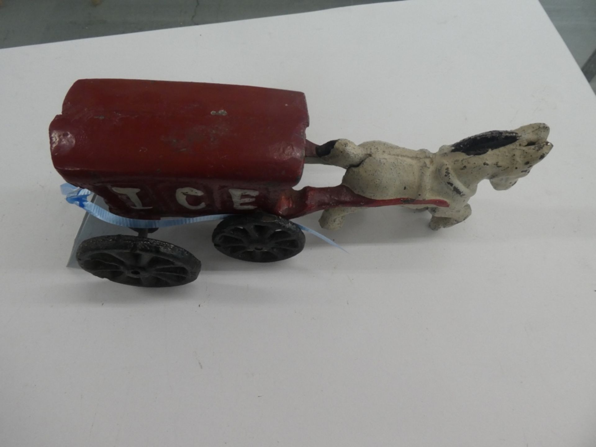 3 CAST TOYS - COLA-COLA TRUCK, MILK WAGON & ICE WAGON - Image 2 of 7