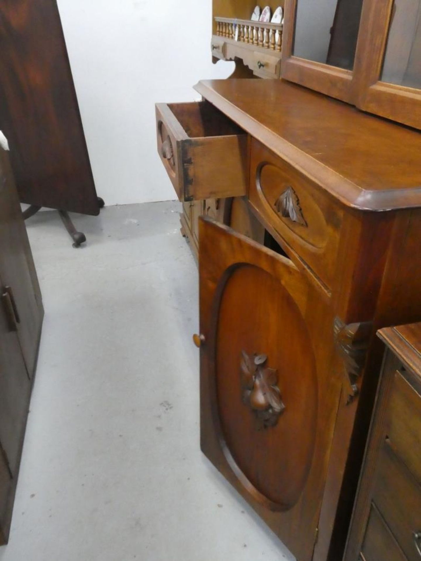 VICTORIAN MAHOGANY CABINET (2 PIECES) 88"H 44"W 24"D - Image 7 of 7