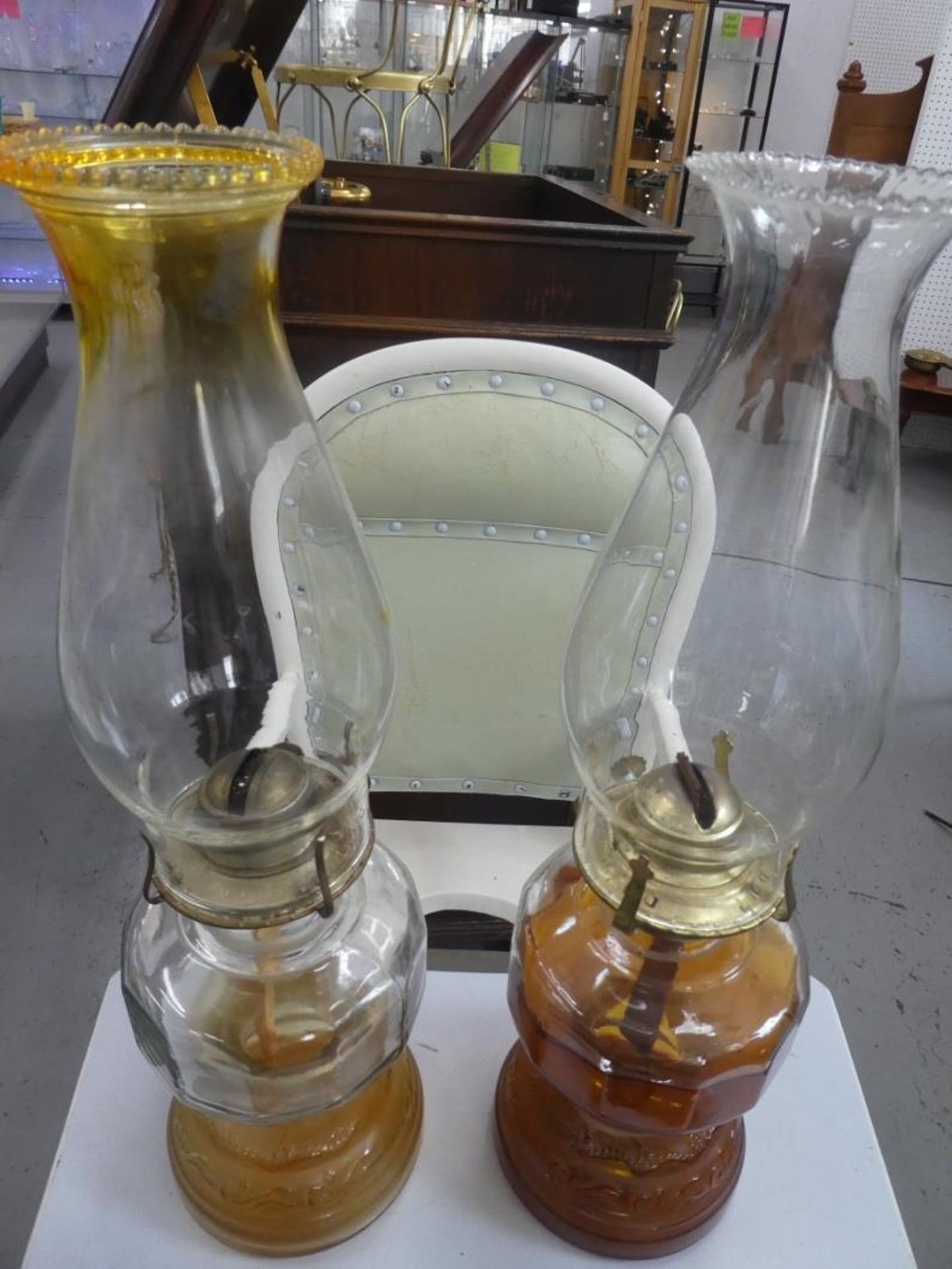 2 VINTAGE OIL LAMPS