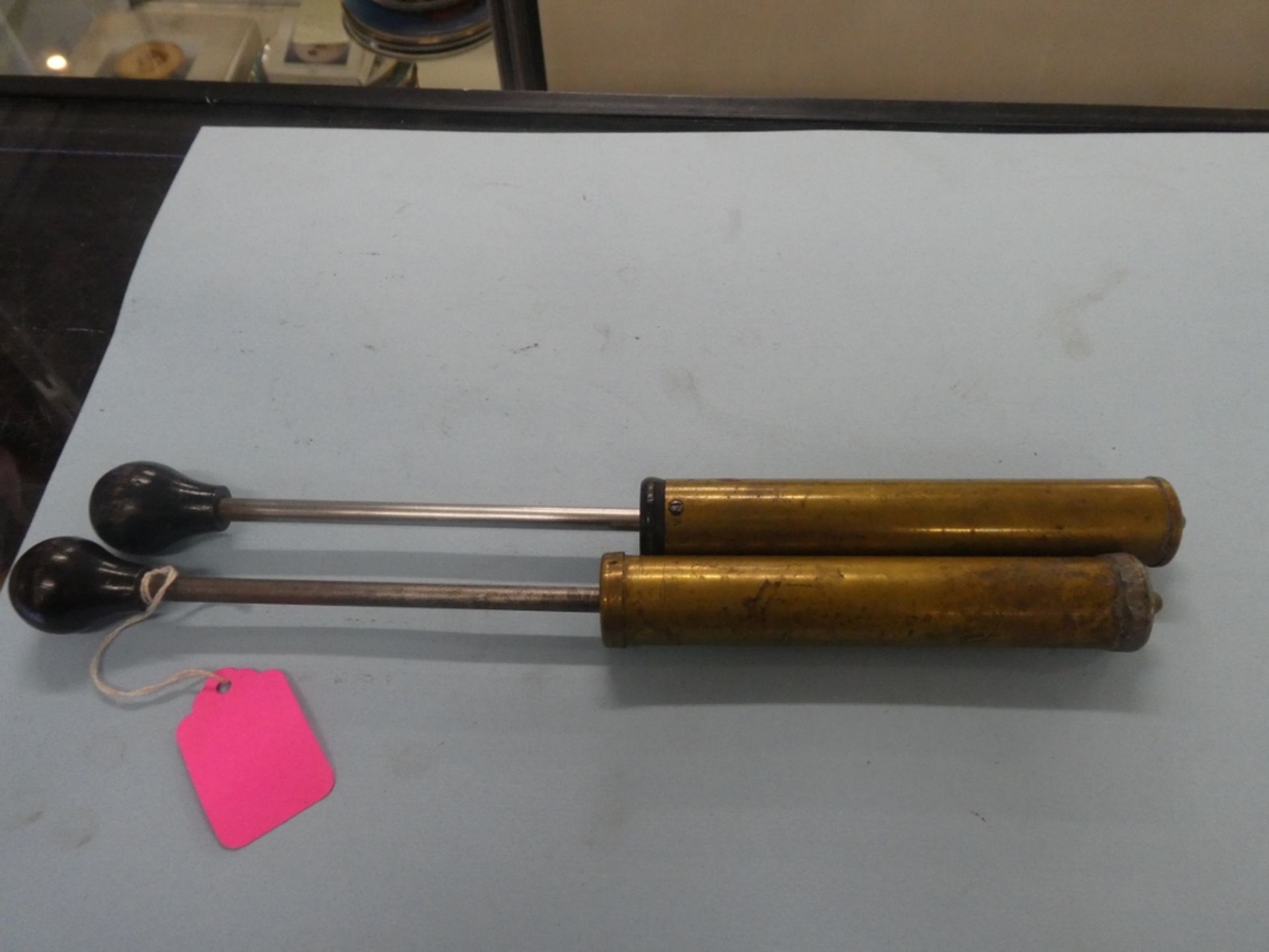 2 BRASS COLEMAN LAMP PUMPS