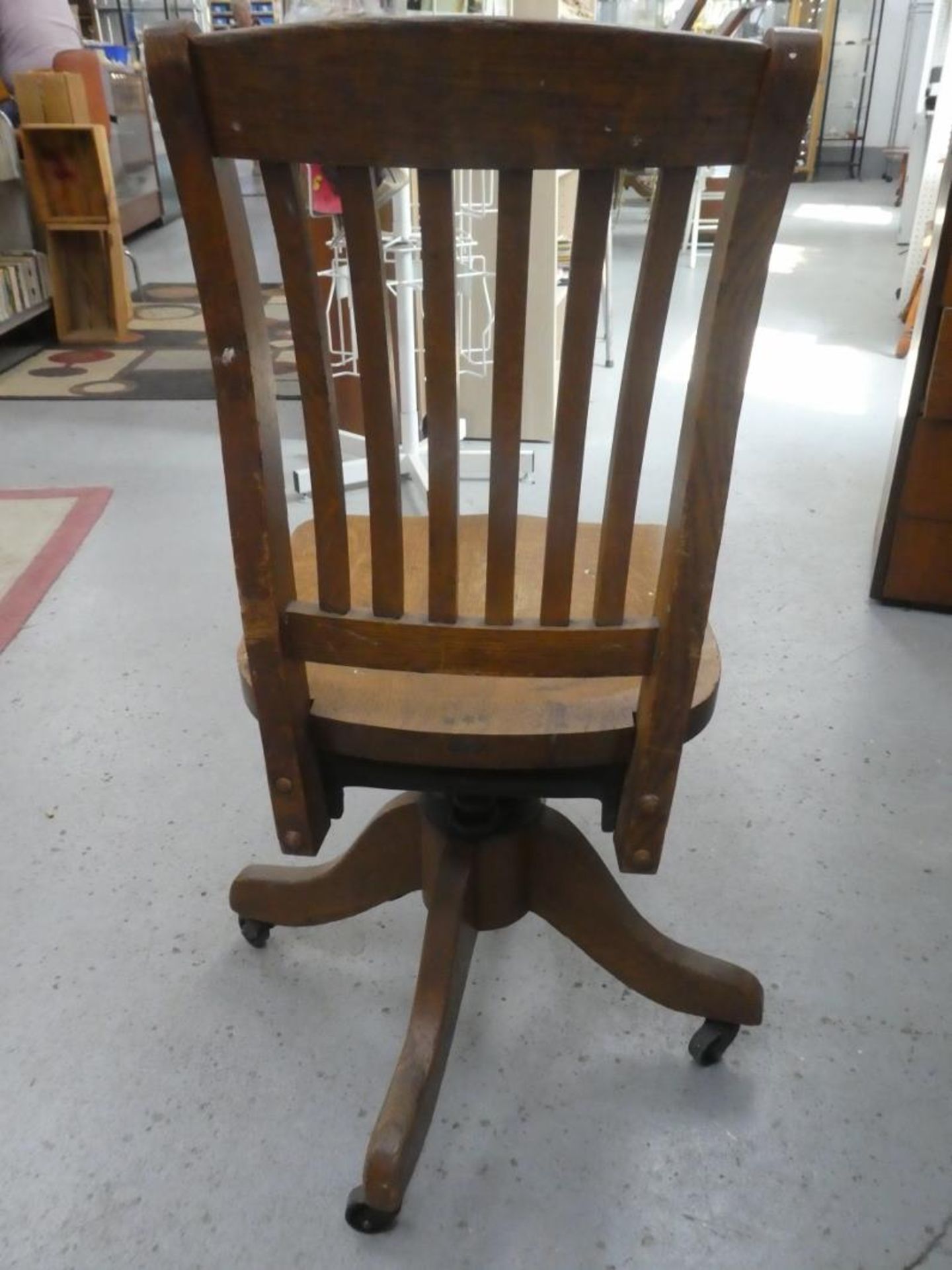 OAK SECRETARY'S CHAIR - Image 4 of 4