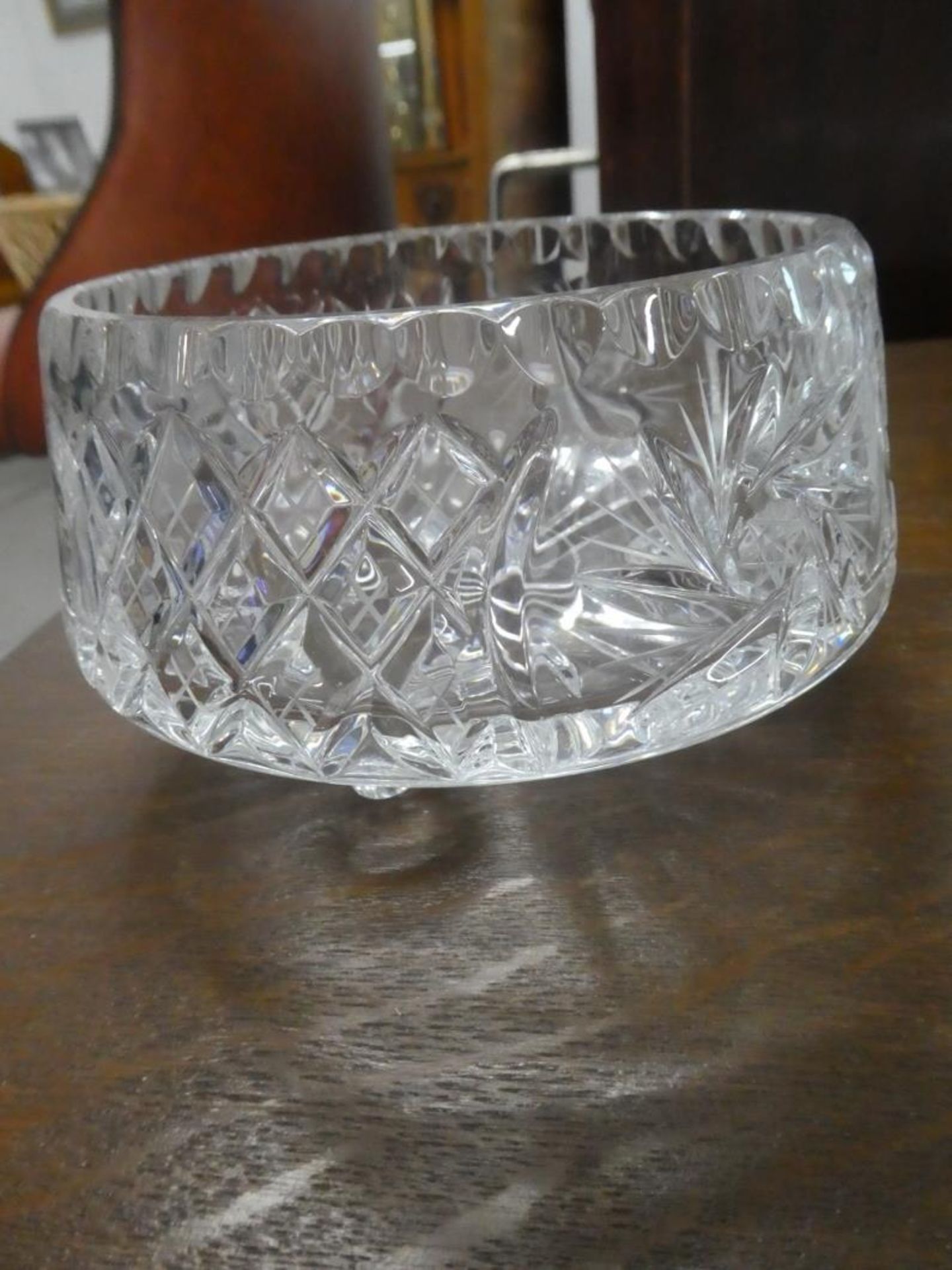 1 CYSTAL FOOTED BOWL 8" & 1 CYSTAL FOOTED BOWL 4" - Image 3 of 4
