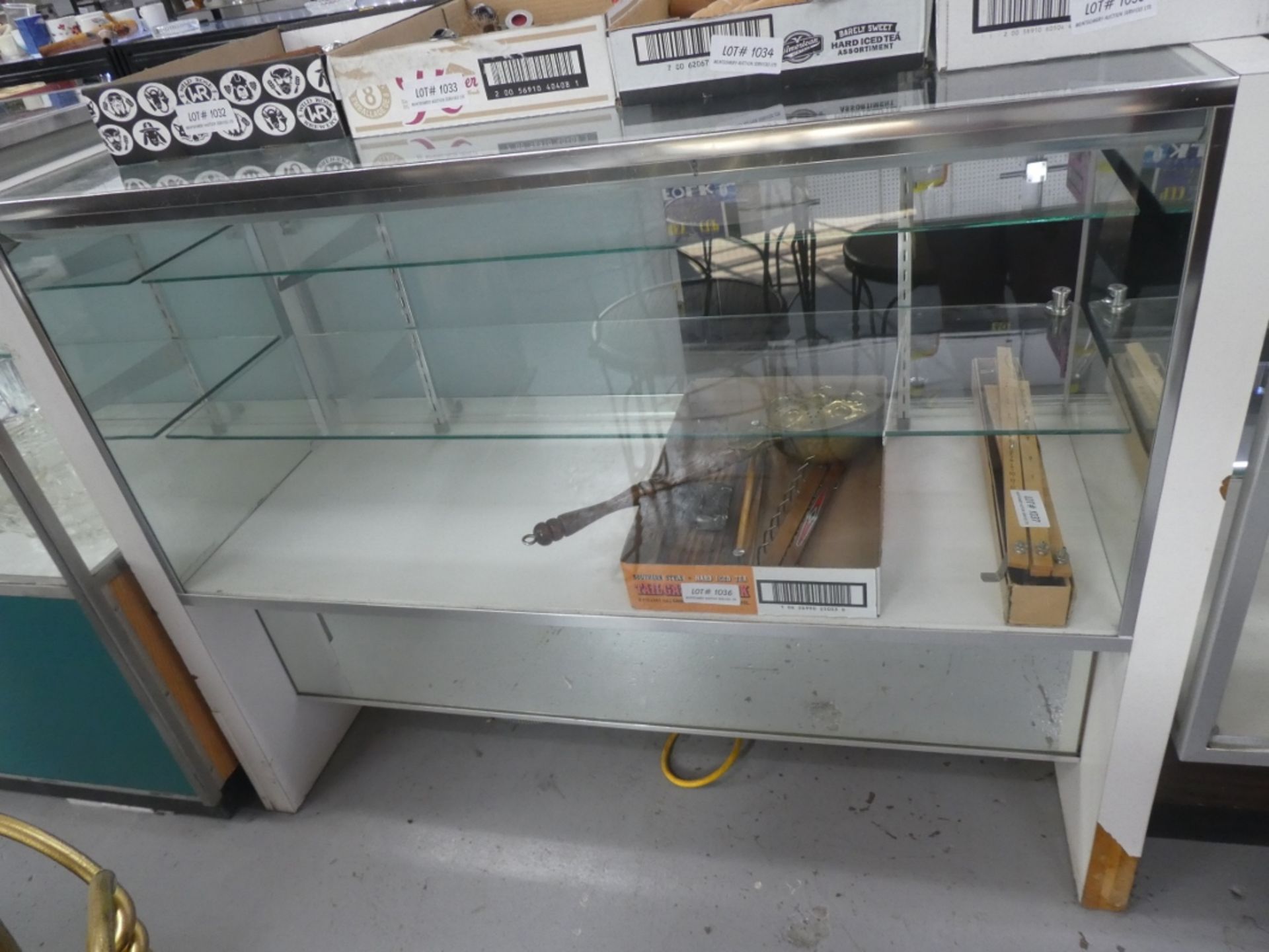 DISPLAY CASE W/2 DRAWERS 38"H 48"W 18"D