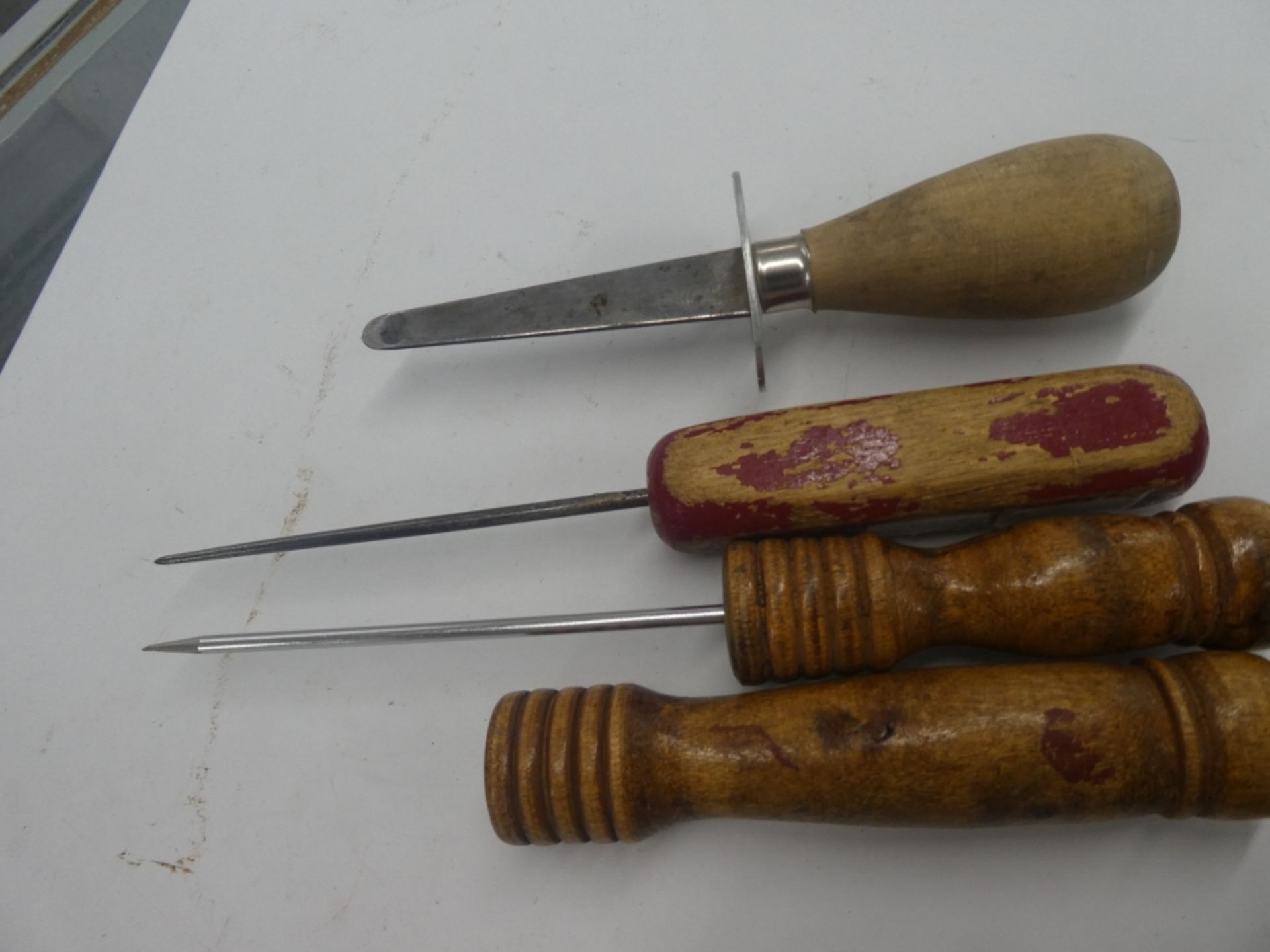 2 VINTAGE ICE PICKS & OYSTER SHUCKER