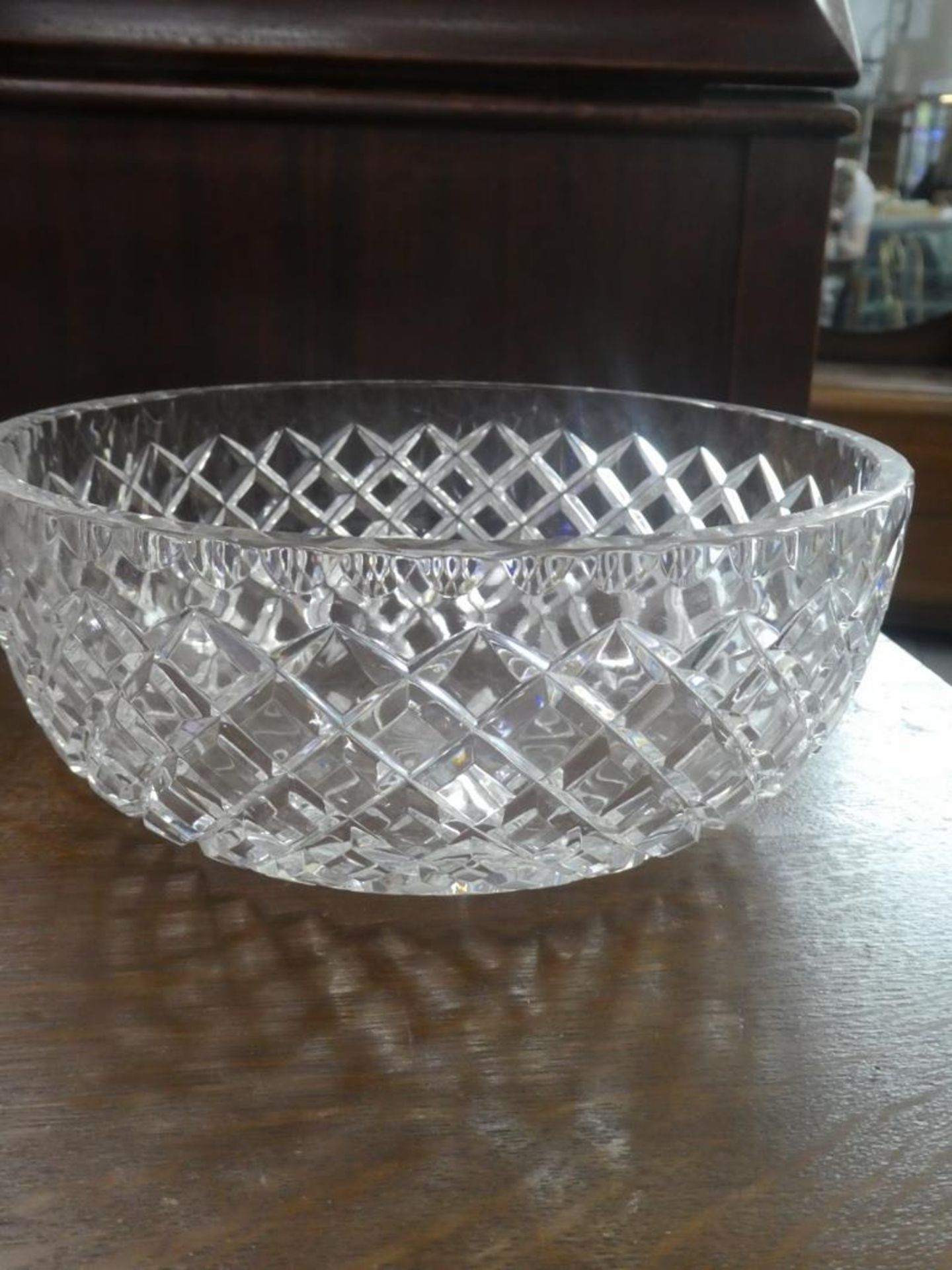 CRYSTAL BOWL 8" & 2 SETS OF 2 SERBERT GLASSES - Image 3 of 3