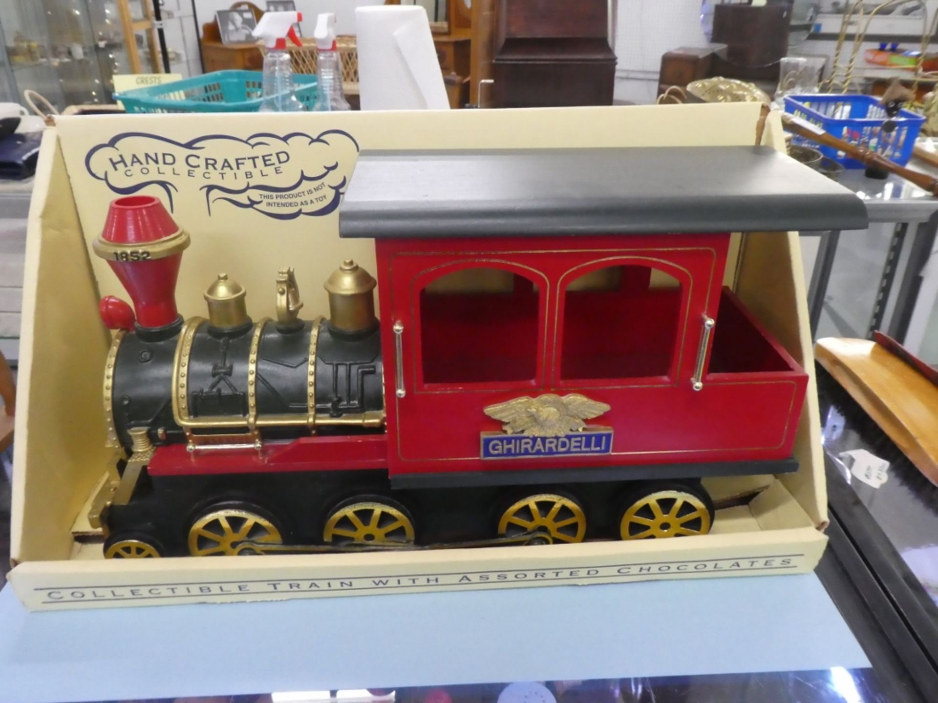 GHIRARDELLI CHOCOLATR WOODEN TRAIN ENGINE - Image 2 of 3