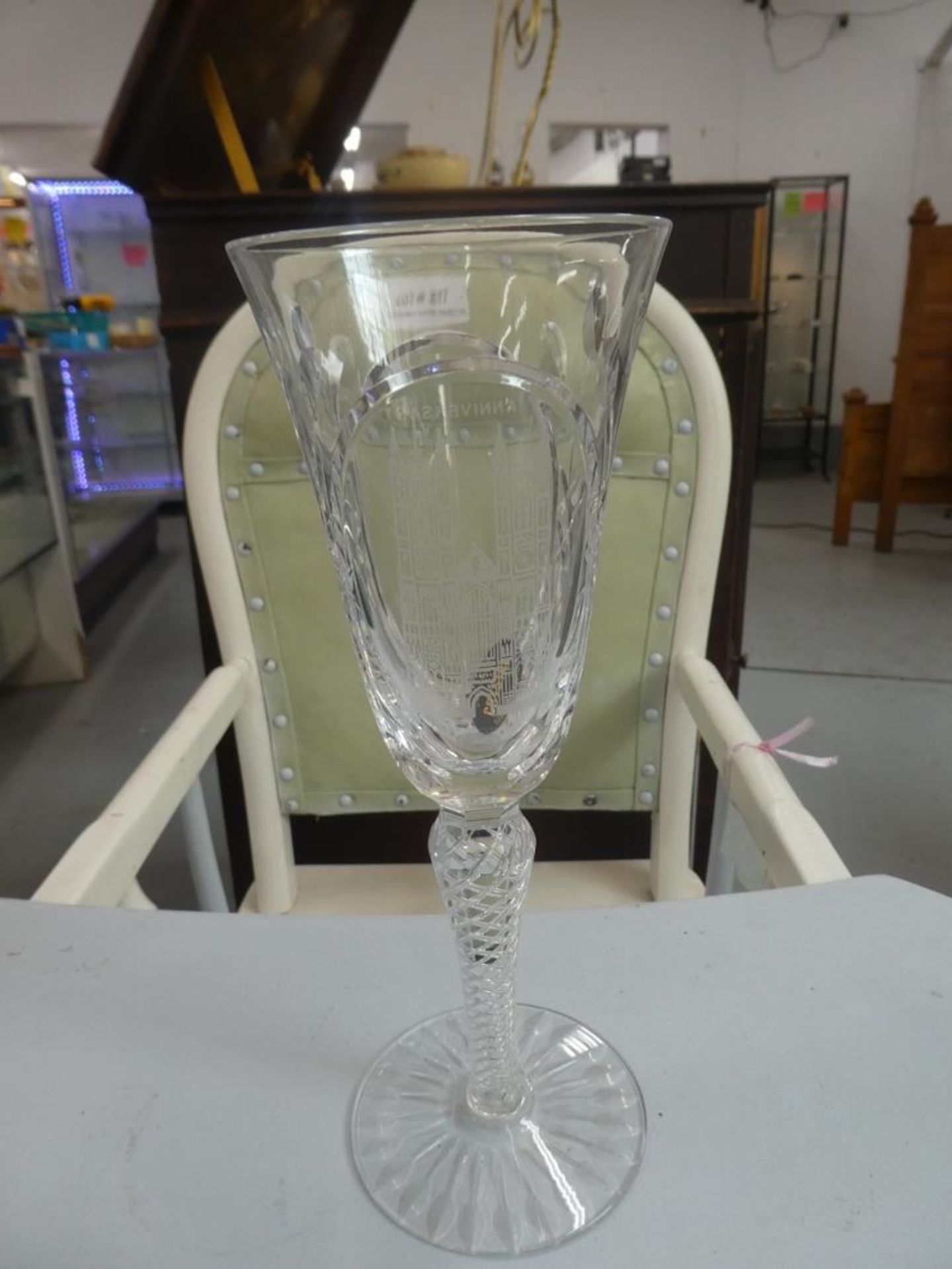 WEBB CORBETT CRYSTAL VASE 25TH ANNIV QE CORONATION - Image 3 of 8