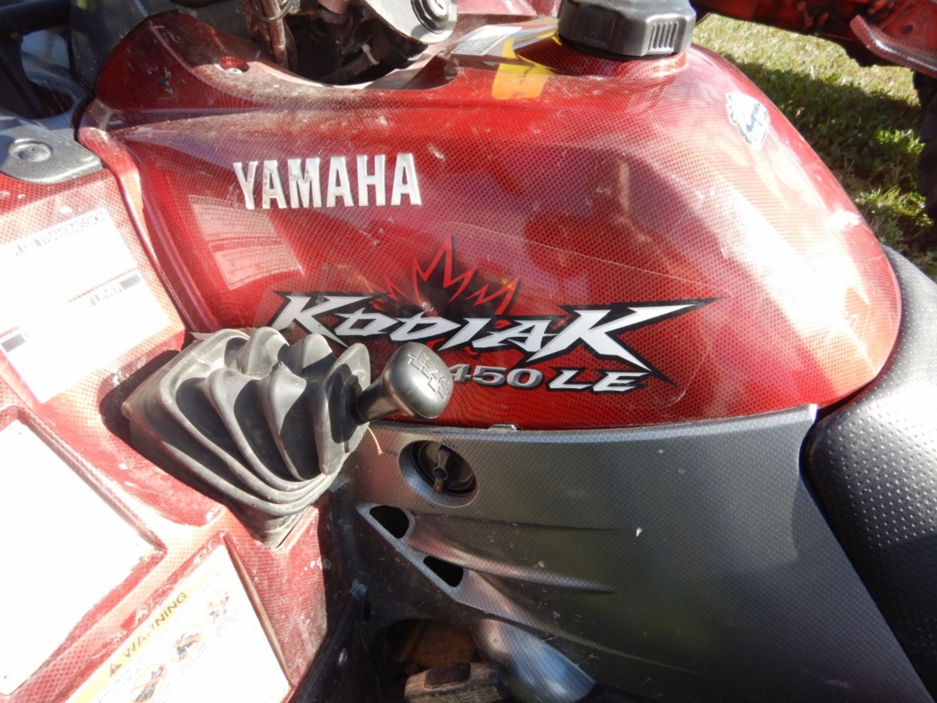 2007 YAMAHA KODIAK 450LE 4X4 ATV W/WINCH & RACKS S/N 5Y4AJ25W67A300891, 1508 KM SHOWING - Bild 7 aus 7