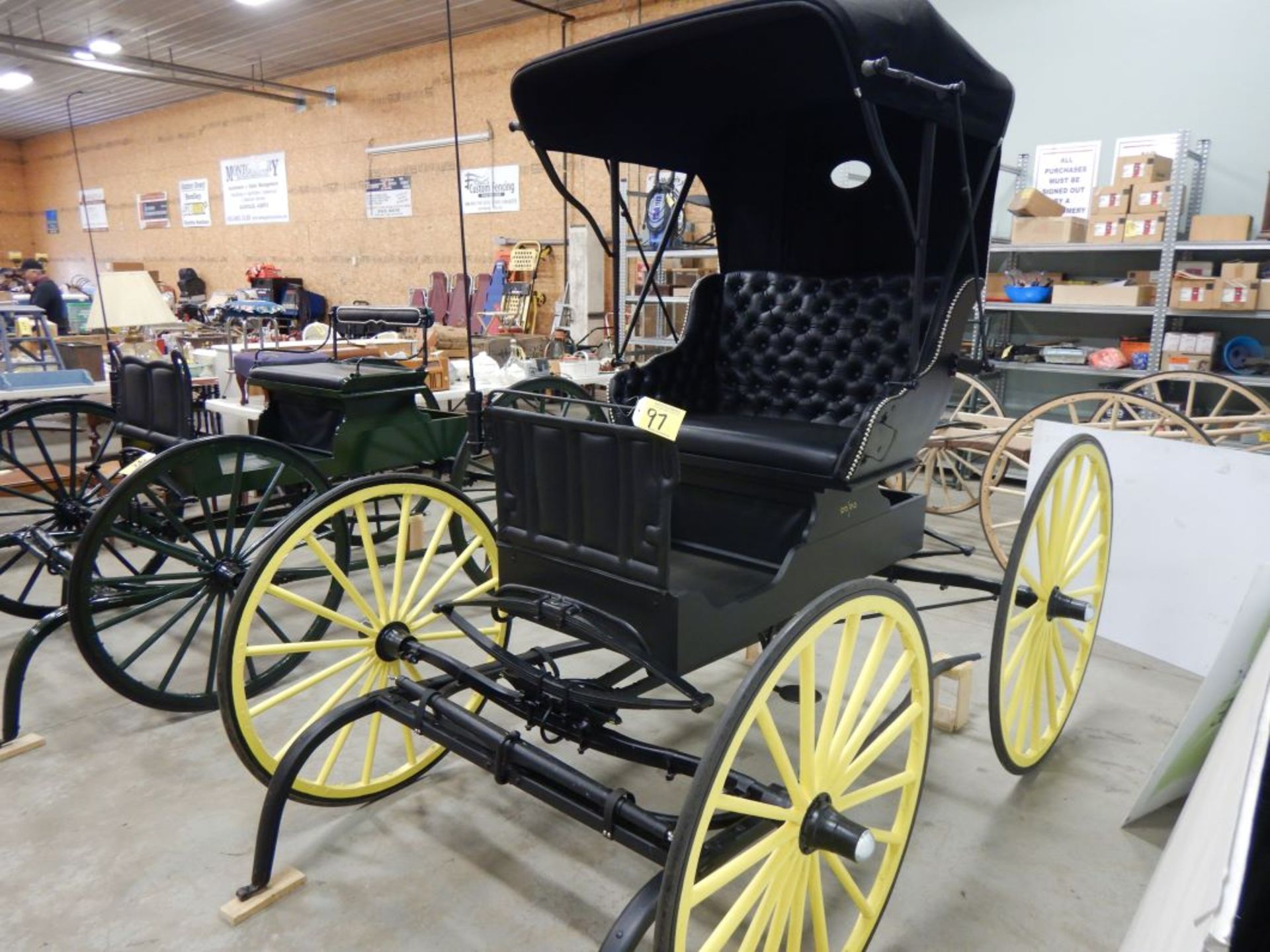 FRESH RESTORATION OF DOCTOR'S BUGGY W/SHALVES, RUBBER TIRES, DONE BY JIM TRONNES - Image 2 of 12