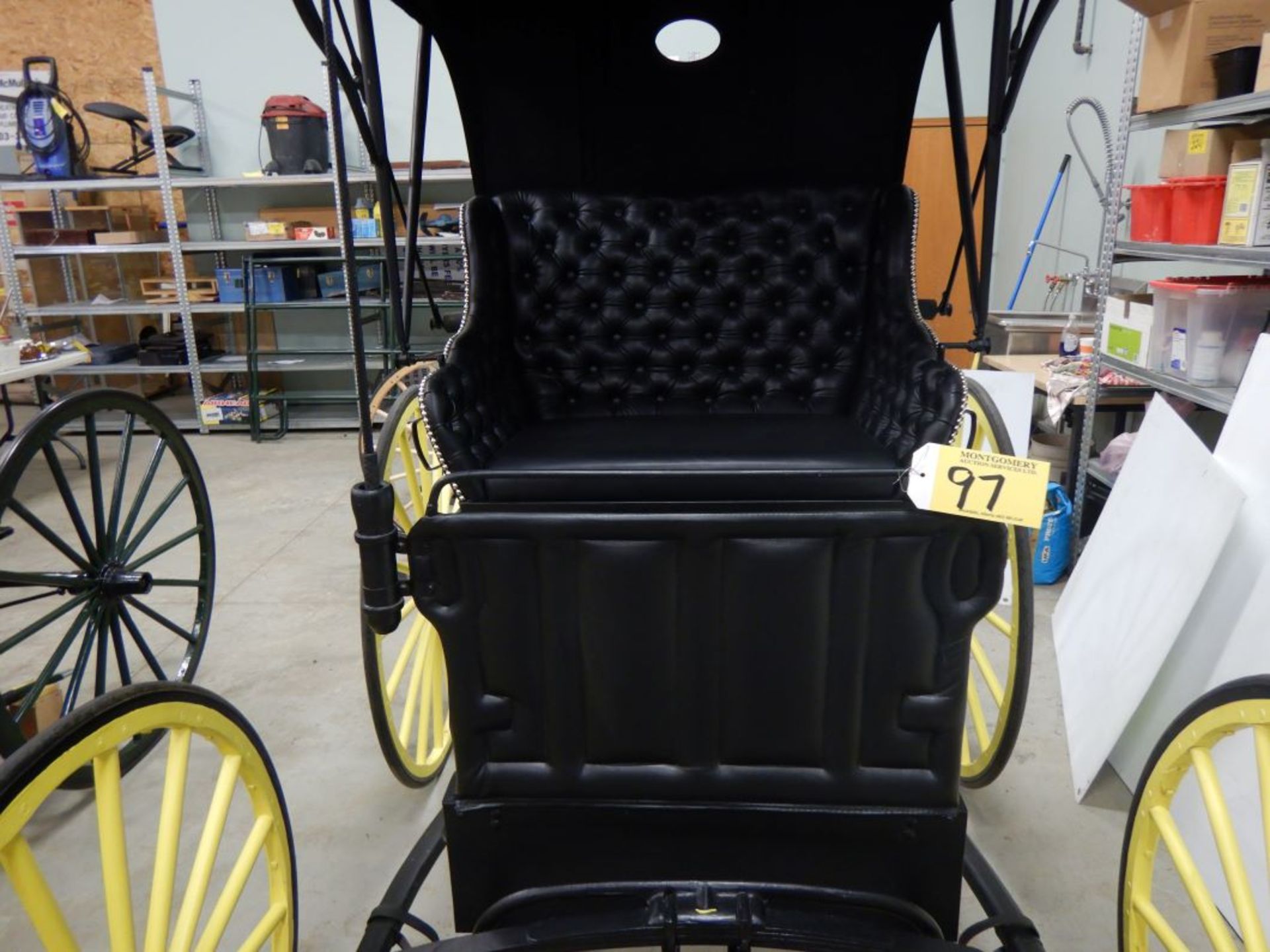 FRESH RESTORATION OF DOCTOR'S BUGGY W/SHALVES, RUBBER TIRES, DONE BY JIM TRONNES - Image 6 of 12