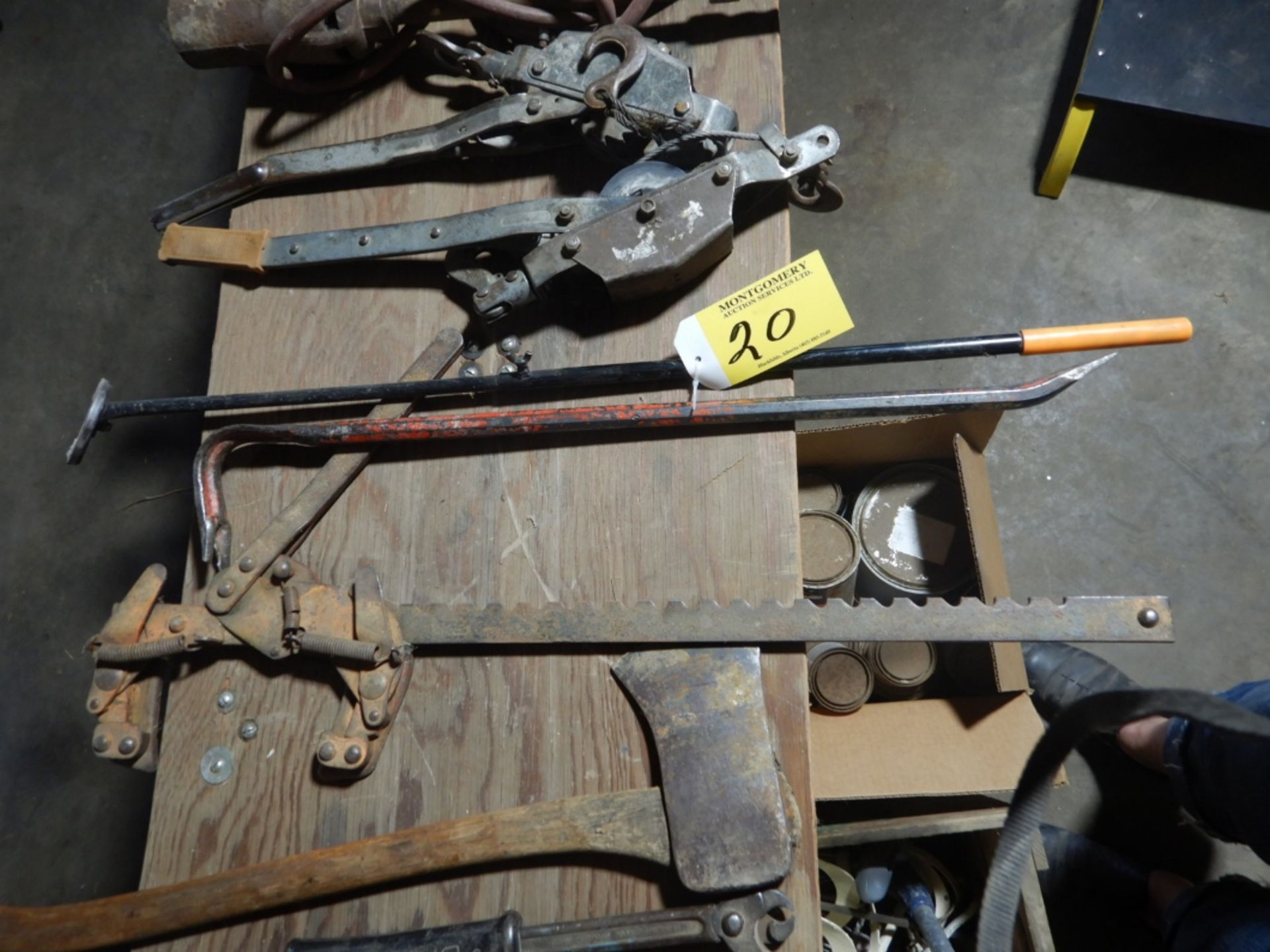 NAIL PULLER, FENCE STRETCHER, GOOSENECK BAR, CABLE COME-A-LONGS, TIGER TORCH, ETC - Image 3 of 4