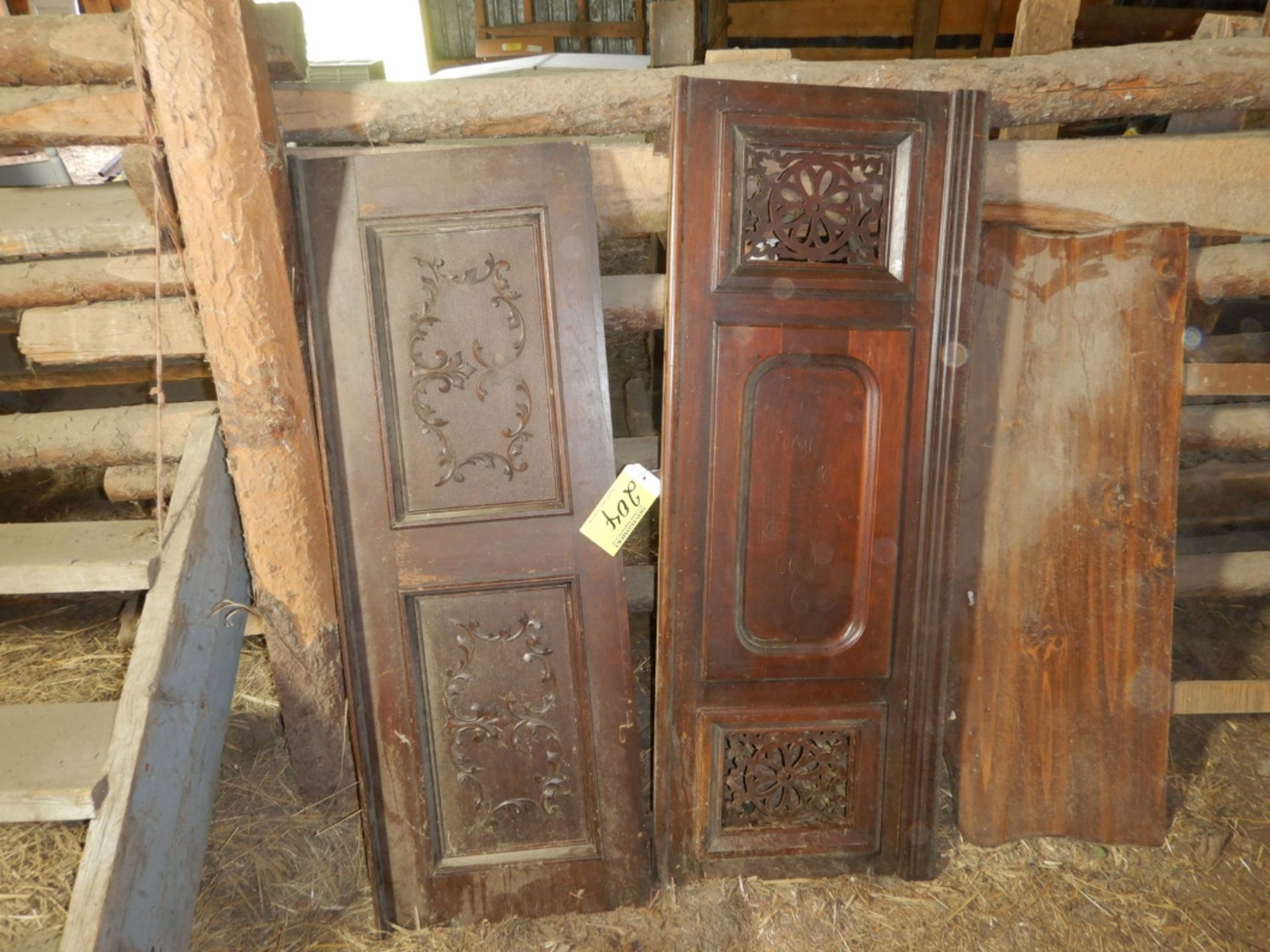 2-DECORATIVE WOOD DOORS -18"X48"