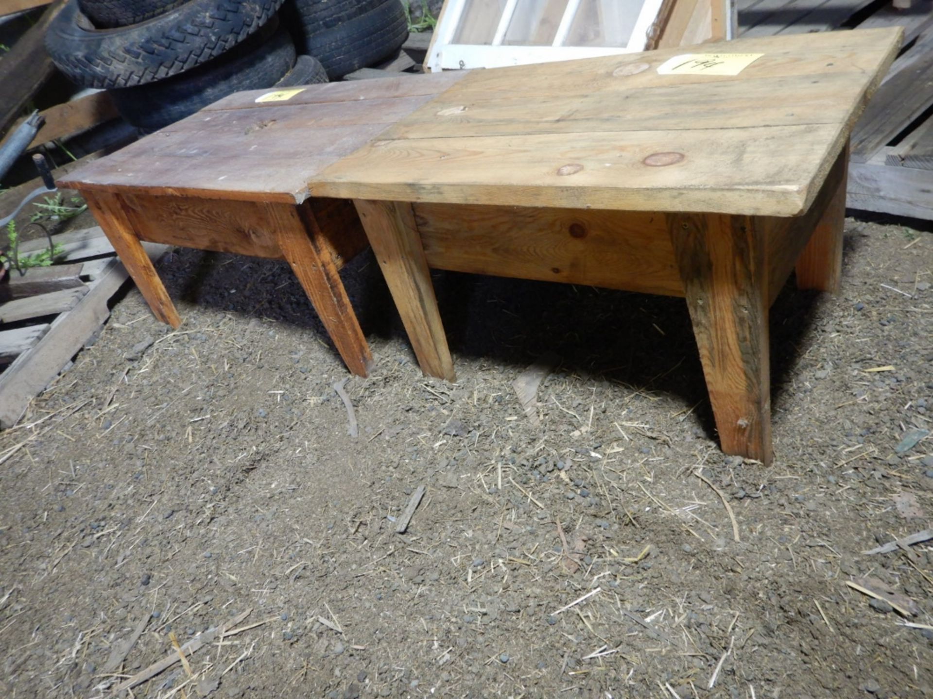 2-SMALL WOODEN TABLES - Image 2 of 2