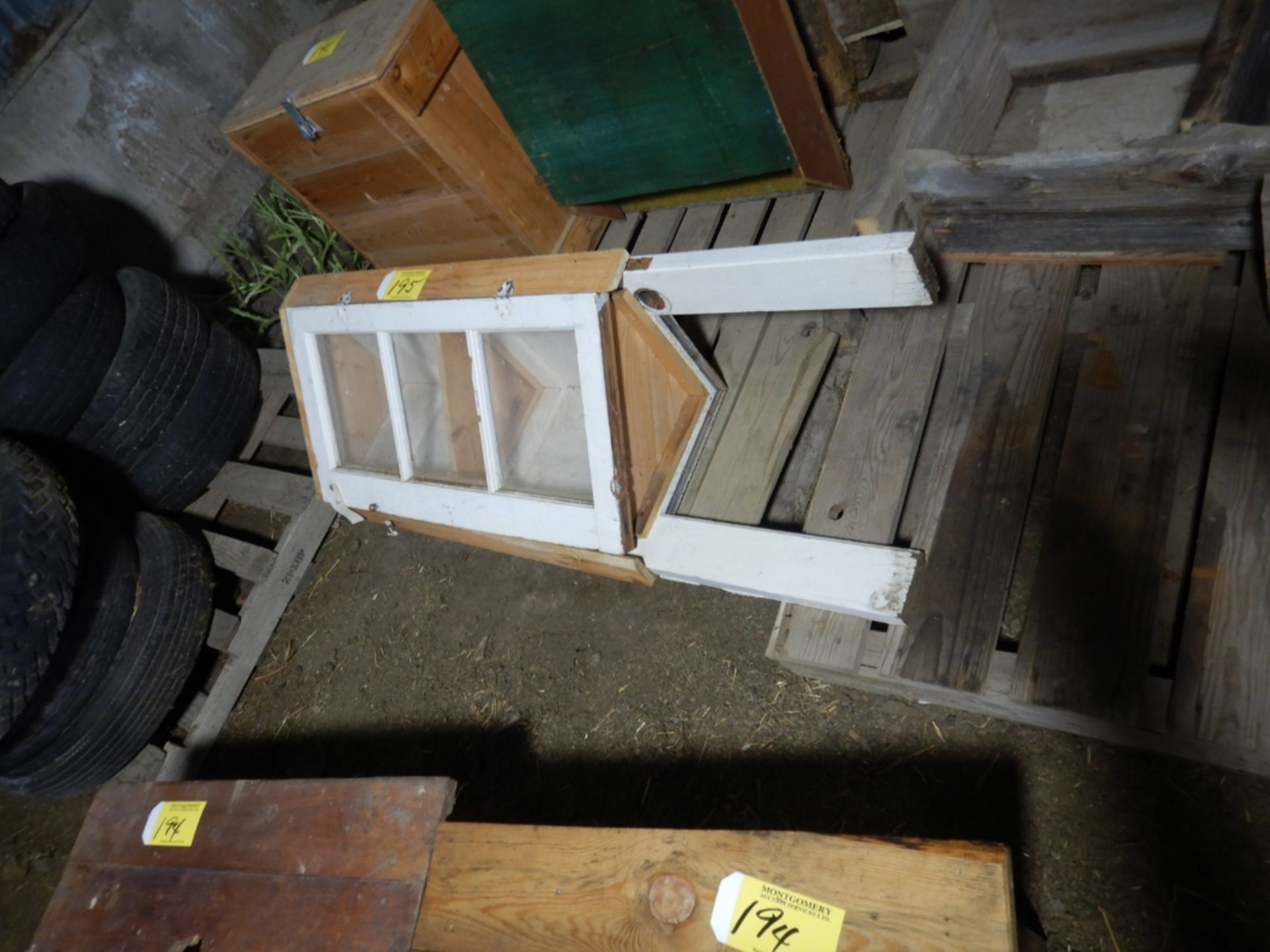 1-WOODEN CORNER SHELF W/GLASS DOOR, 1-WOOD BOX, BAT ROOST, ETC - Image 3 of 6