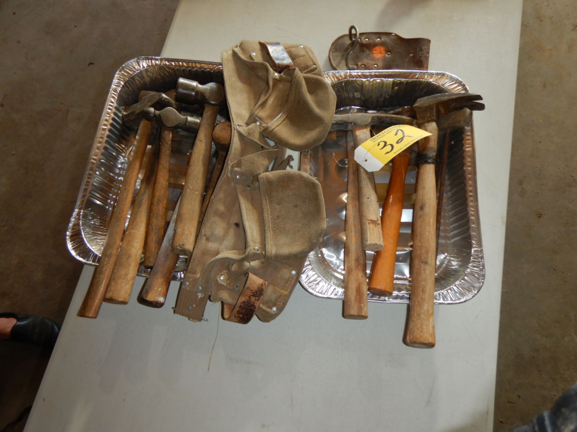 L/O ASSORTED HAMMERS, TOOL BELT - Image 2 of 2