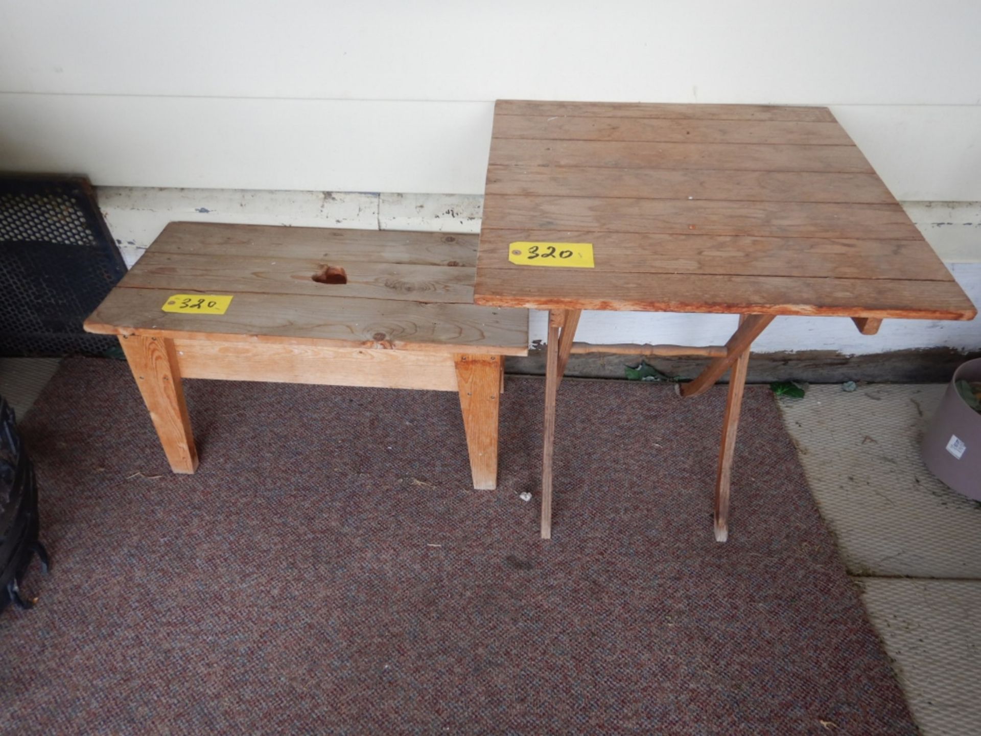 2-SMALL WOOD TABLES - Image 5 of 5