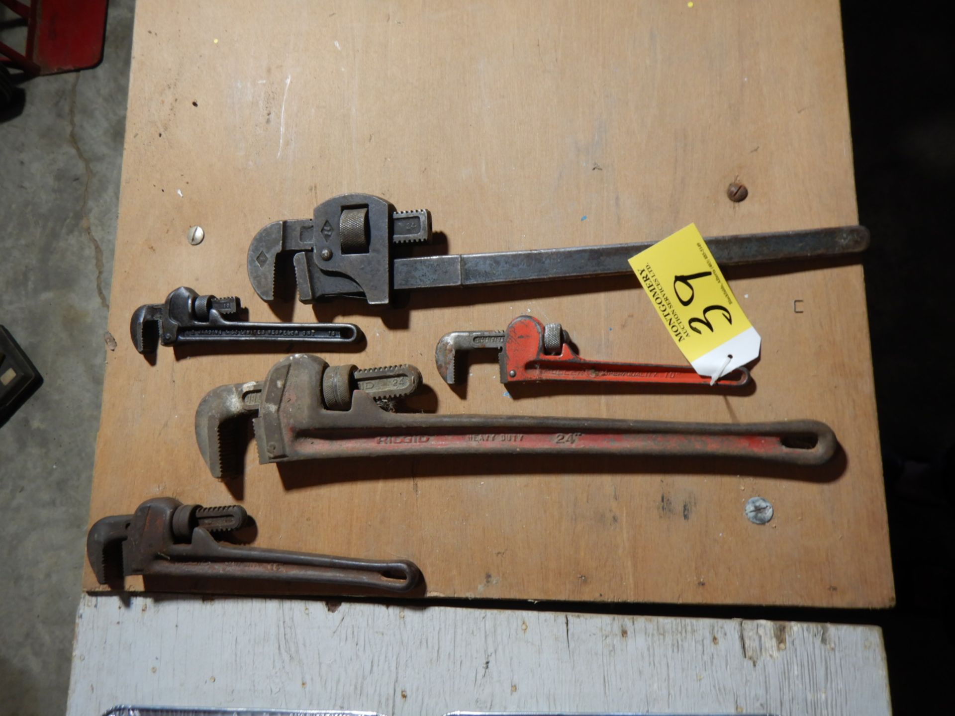 ASSORTED STEEL PIPE WRENCHES, 10" - 14", 24"