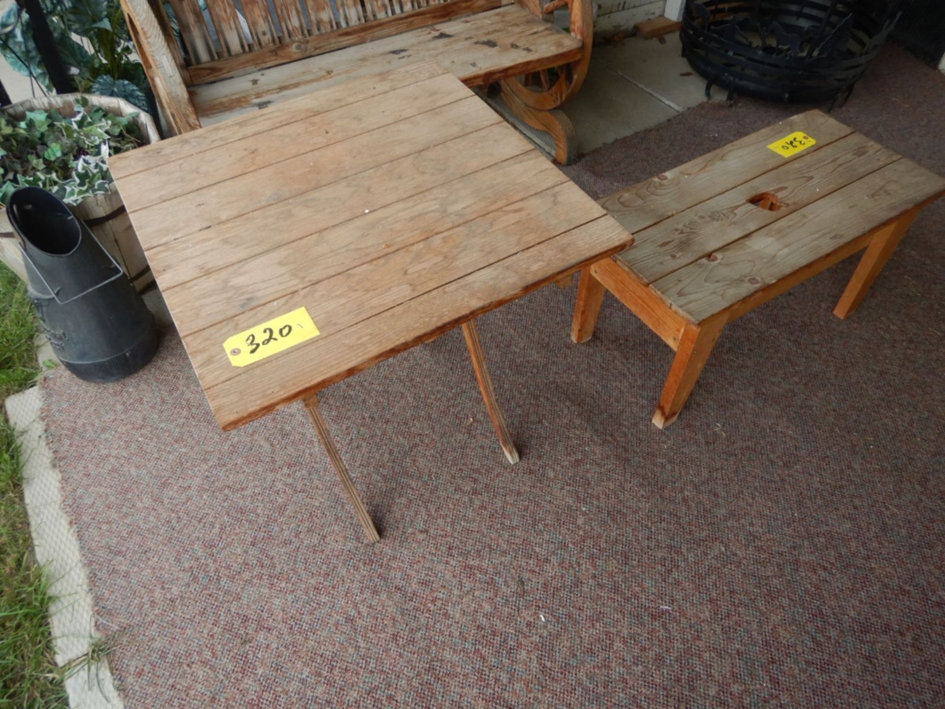 2-SMALL WOOD TABLES