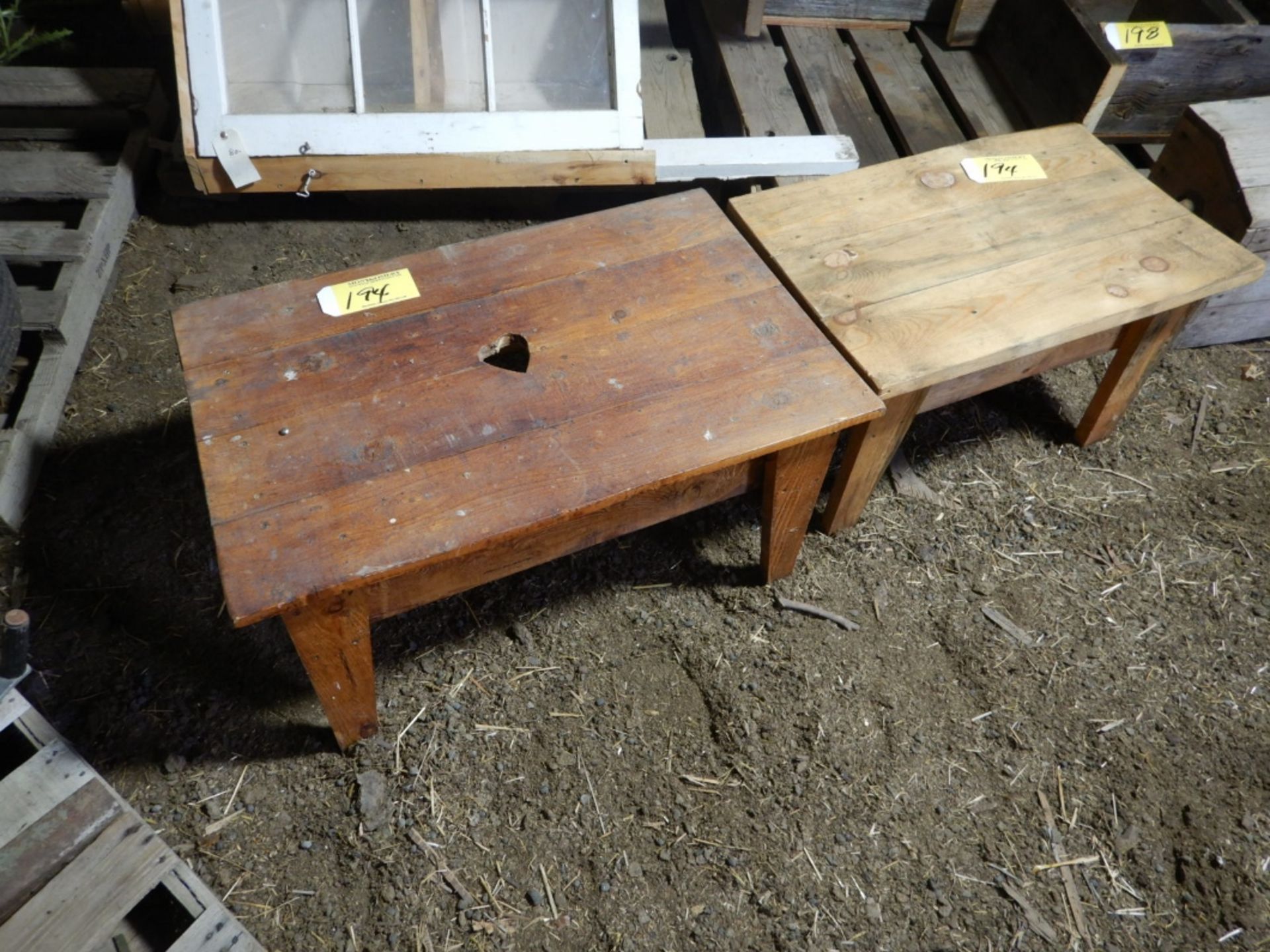 2-SMALL WOODEN TABLES