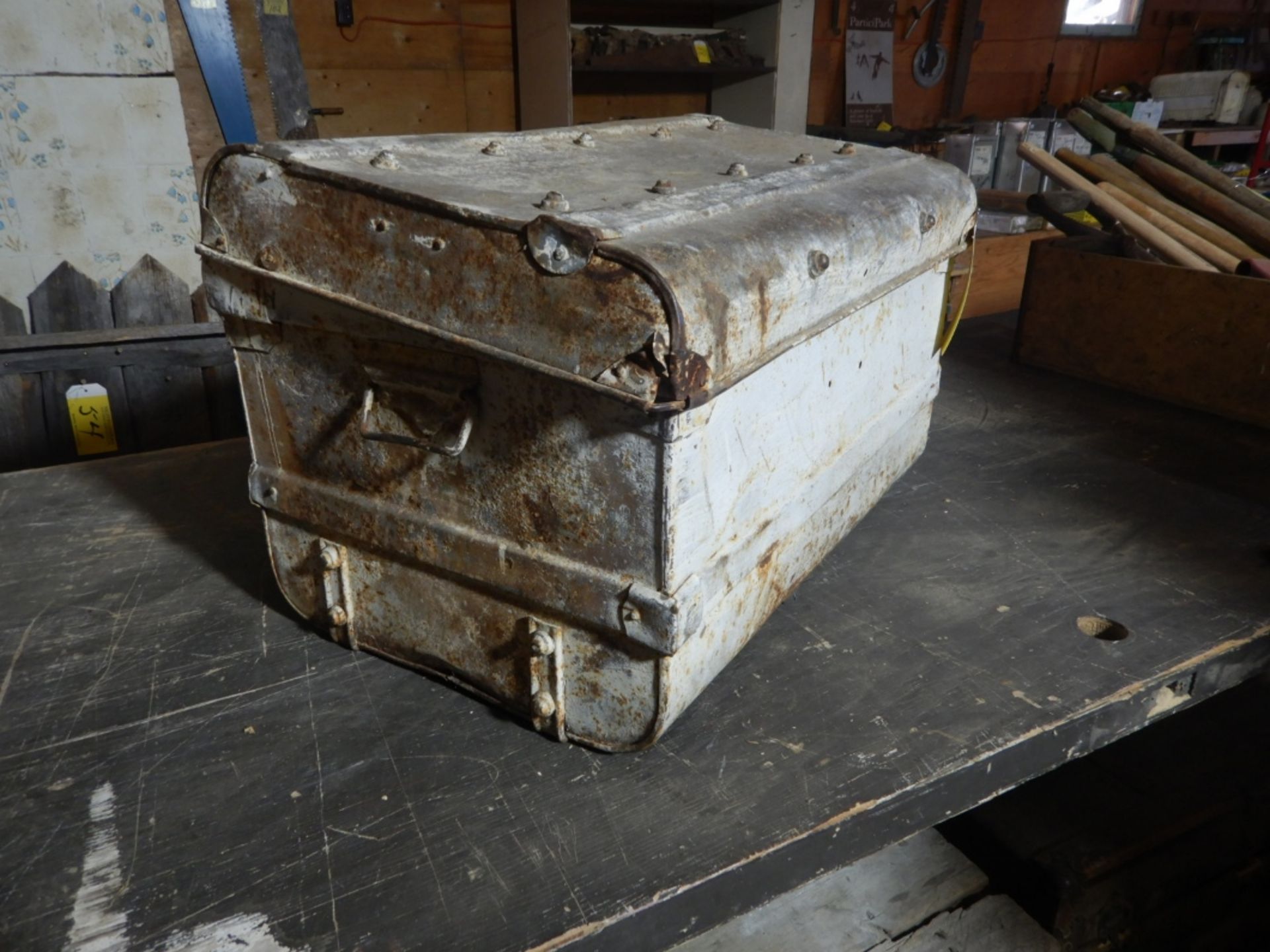 ANTIQUE METAL TRUNK