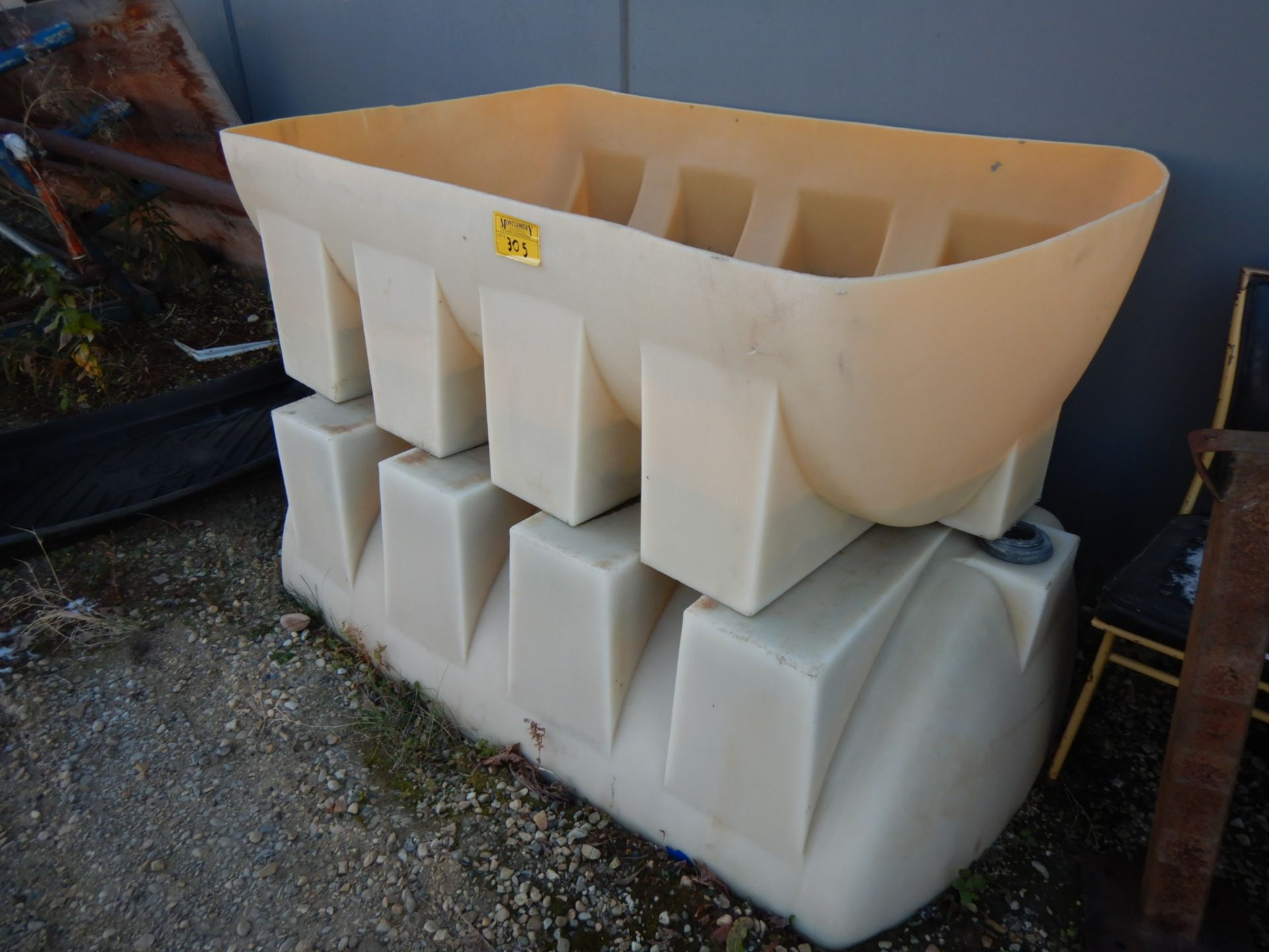 2-SHOP BUILT POLY WATER TROUGH OR FEED BUNK