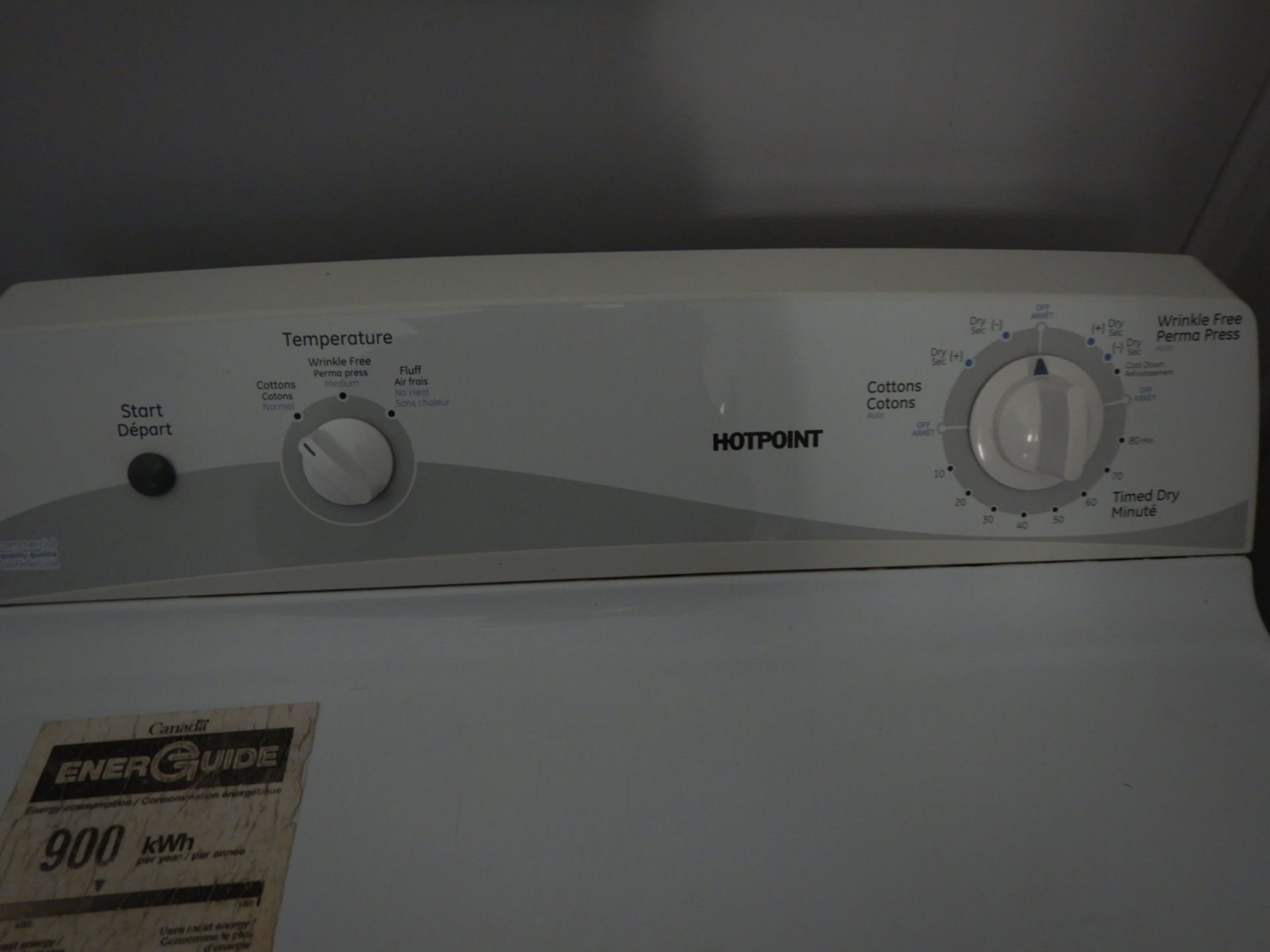 HOTPOINT CLOTHES WASHER AND DRYER - Image 4 of 6