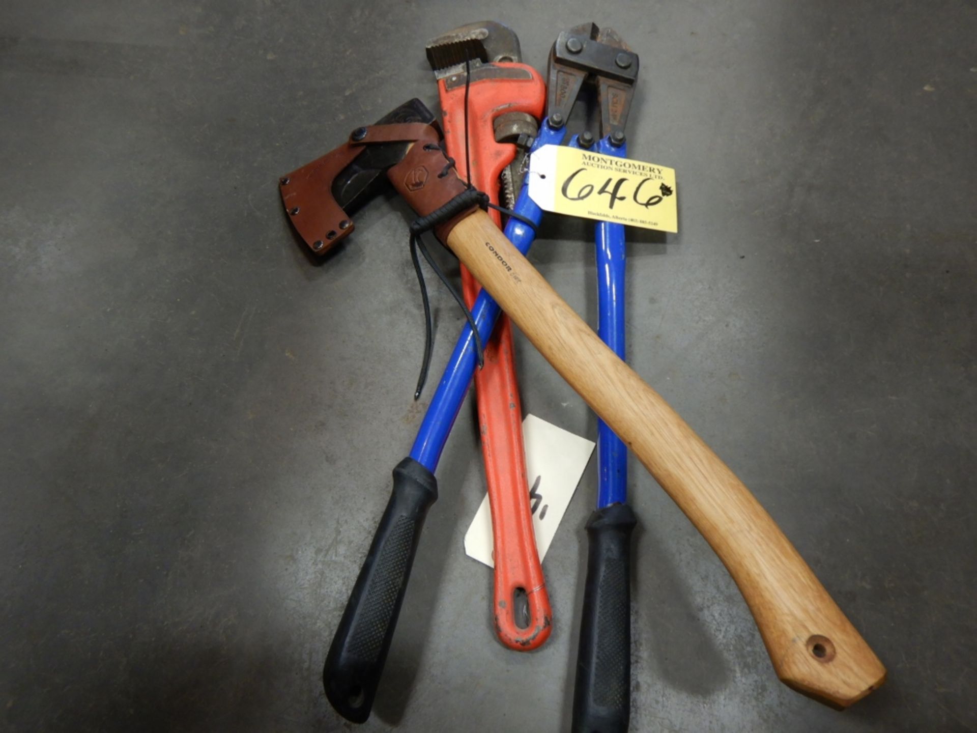 RIDGID 24IN STEEL PIPE WRENCH, 24IN BOLT CUTTERS, CONDOR AXE