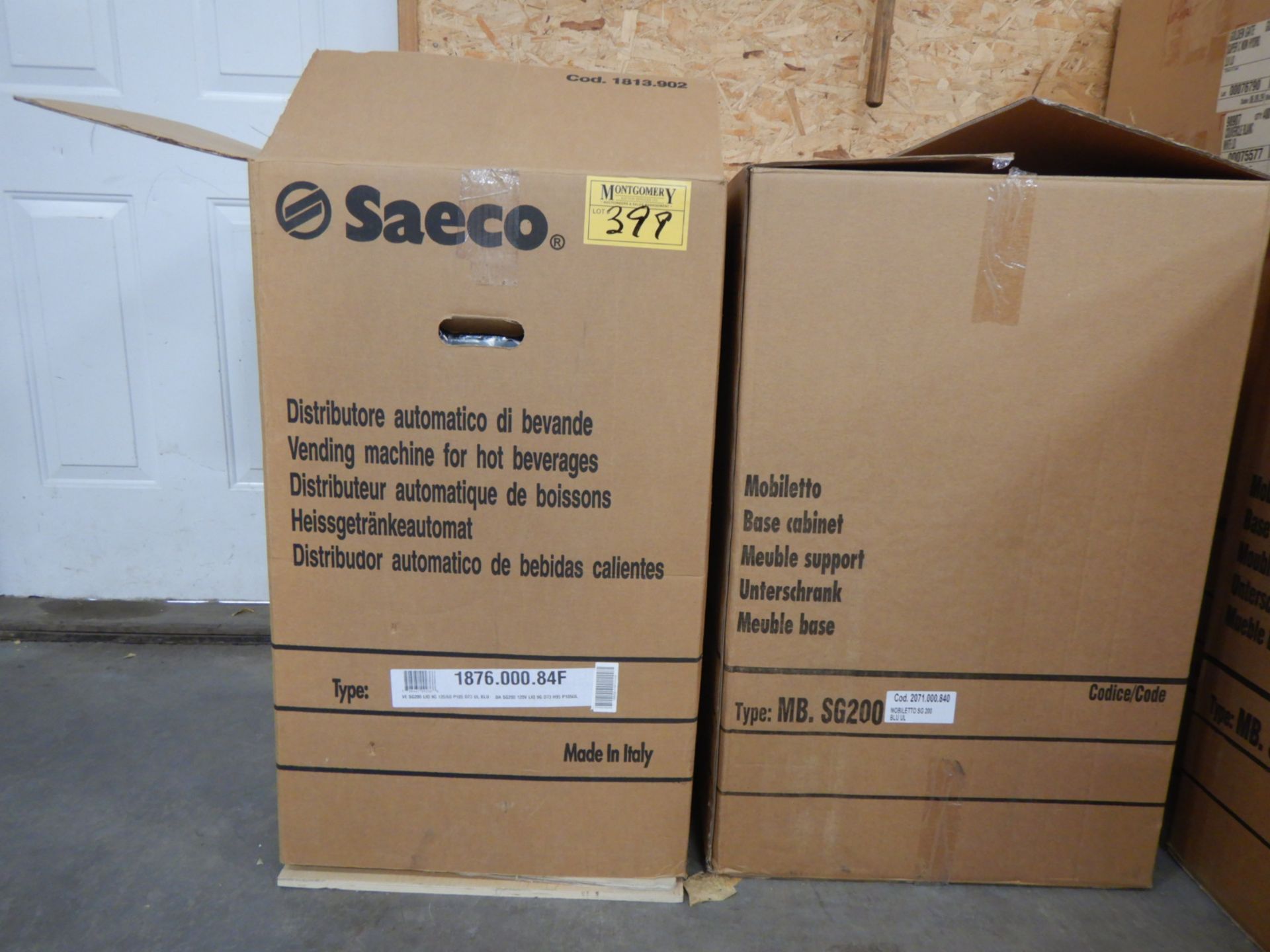 SAECO SG200 VENDING MACHINE FOR HOT BEVERAGES W/ BASE CABINET MB. - Image 11 of 13