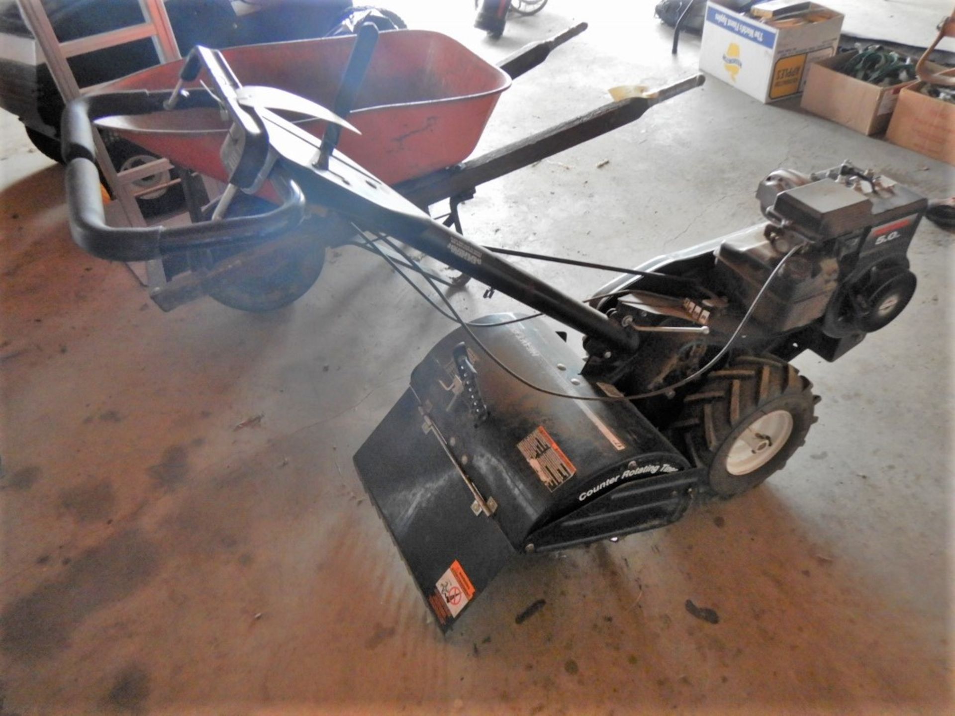 CRAFTSMAN 17IN REAR TINE ROTOTILER, 5HP GAS ENGINE, W/ REVERSE - Image 3 of 7