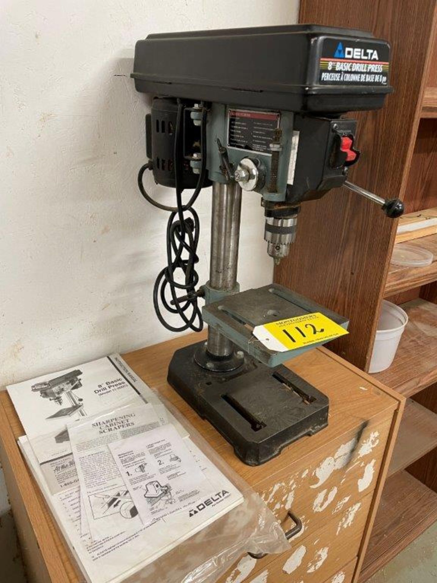 DELTA 8IN BENCH MOUNT DRILL PRESS MOD. 11-900C - Image 2 of 2