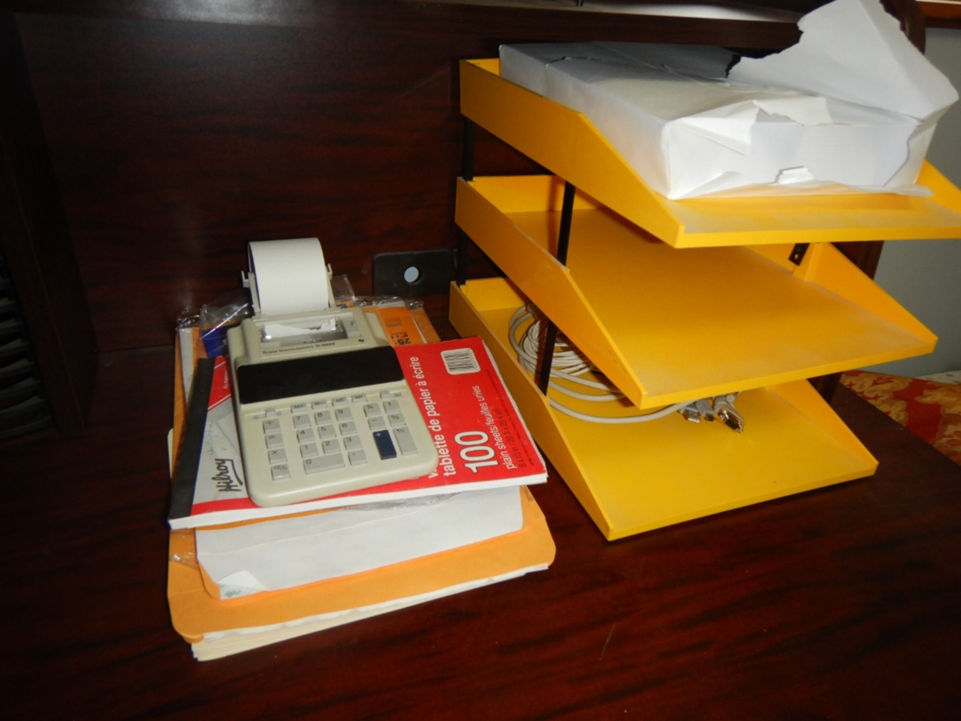 CORNER DESK 60INX60IN, DESK CHAIR, OFFICE EQUIP AND SUPPLIES (SCANNER, PRINTER, FAX NOT INCLUDED) - Image 2 of 3