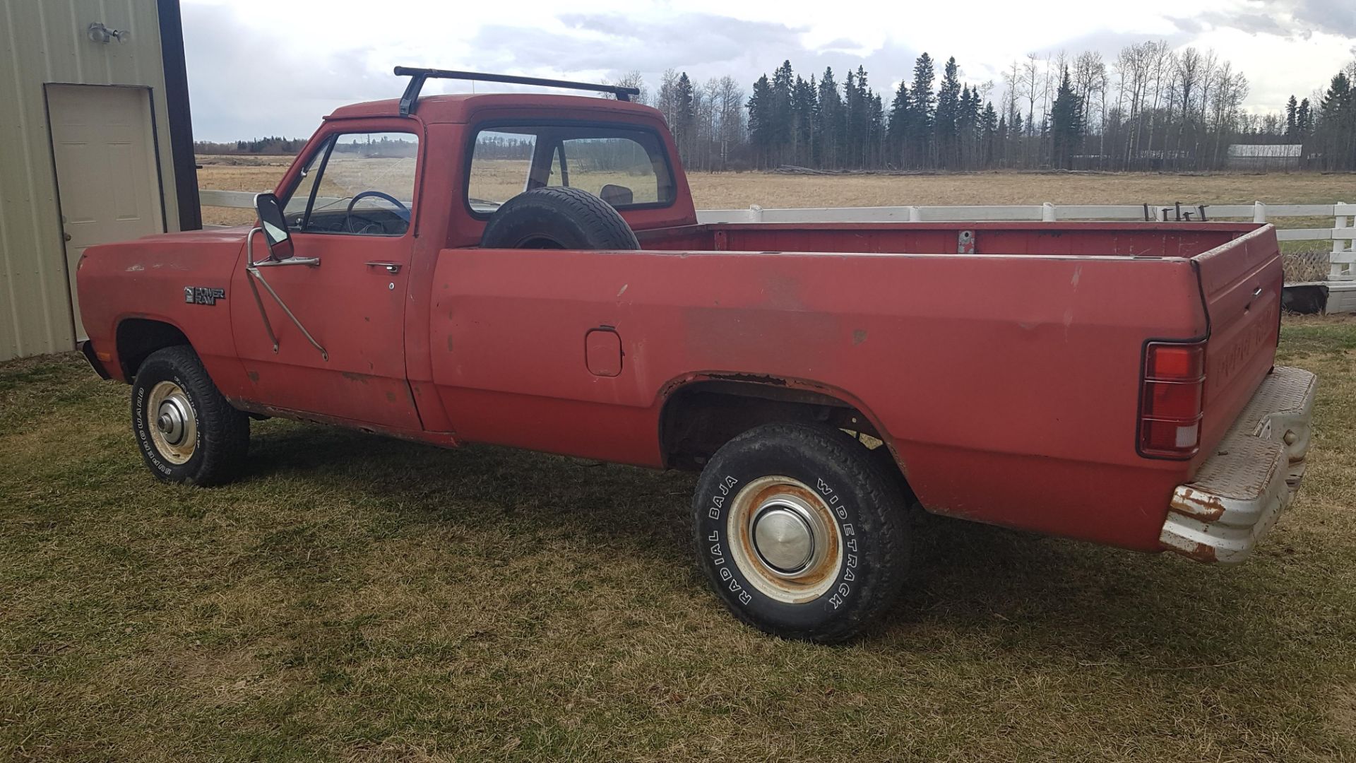 1980 DODGE POWER RAM P/U TRUCK, REG. CAB, 8FT BOX, 4X4, RUNNING CONDITION