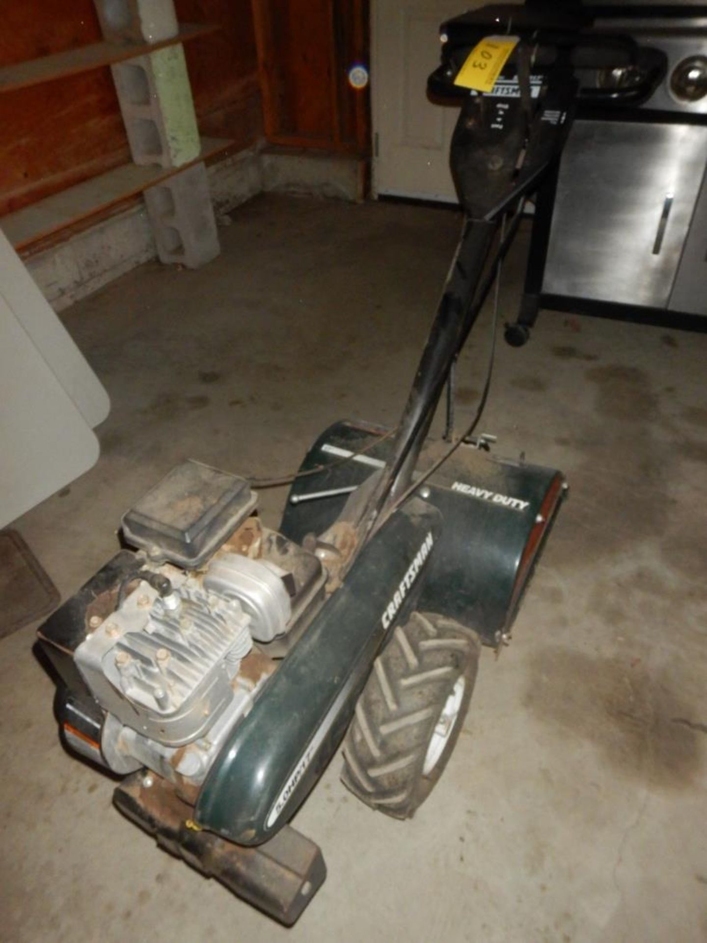 CRAFTSMAN 17IN REAR TINE ROTOTILER, 5HP GAS ENGINE, W/ REVERSE