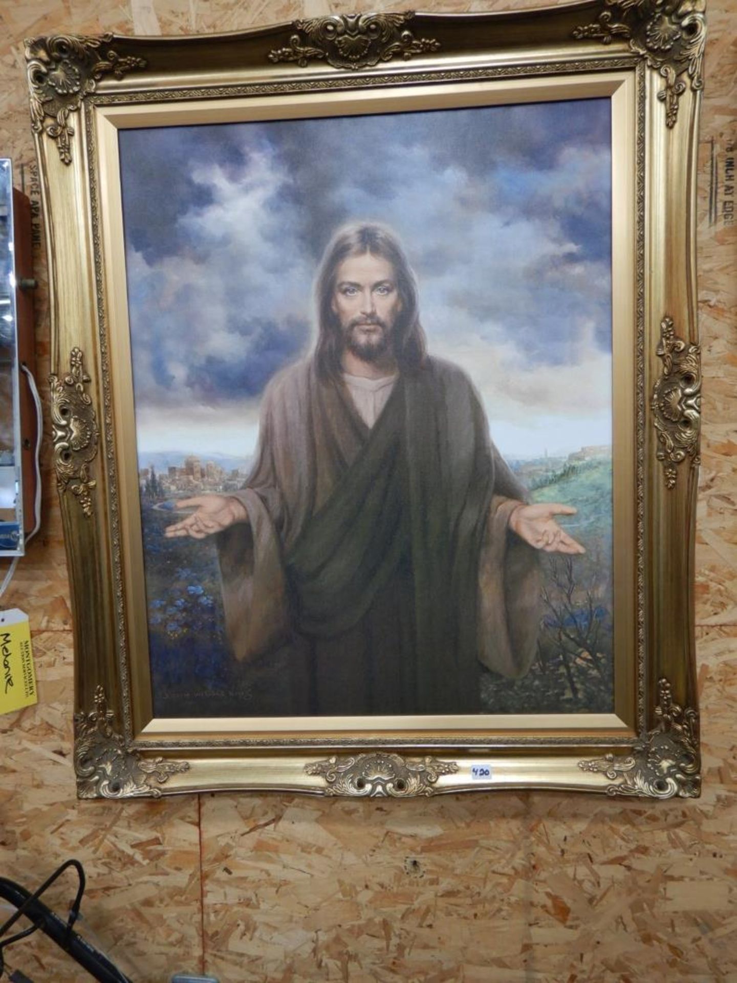 FRAMED JESUS CHRIST CANVAS PRINT 30INX36IN BY JOESEPH WALLACE KING