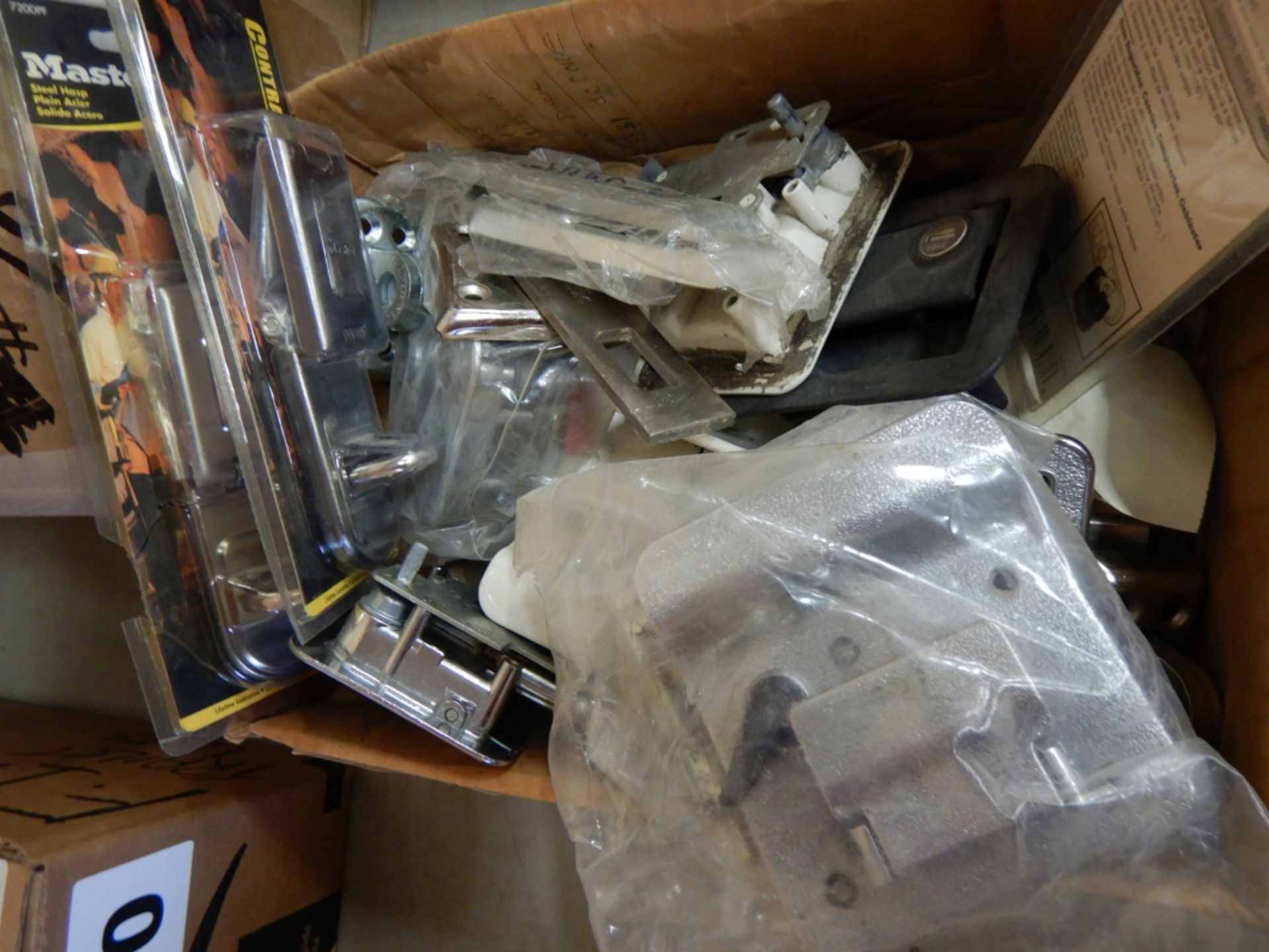 L/O ASSORTED STEEL HASPS AND TRAVEL TRAILER LOCKSETS - Image 2 of 2