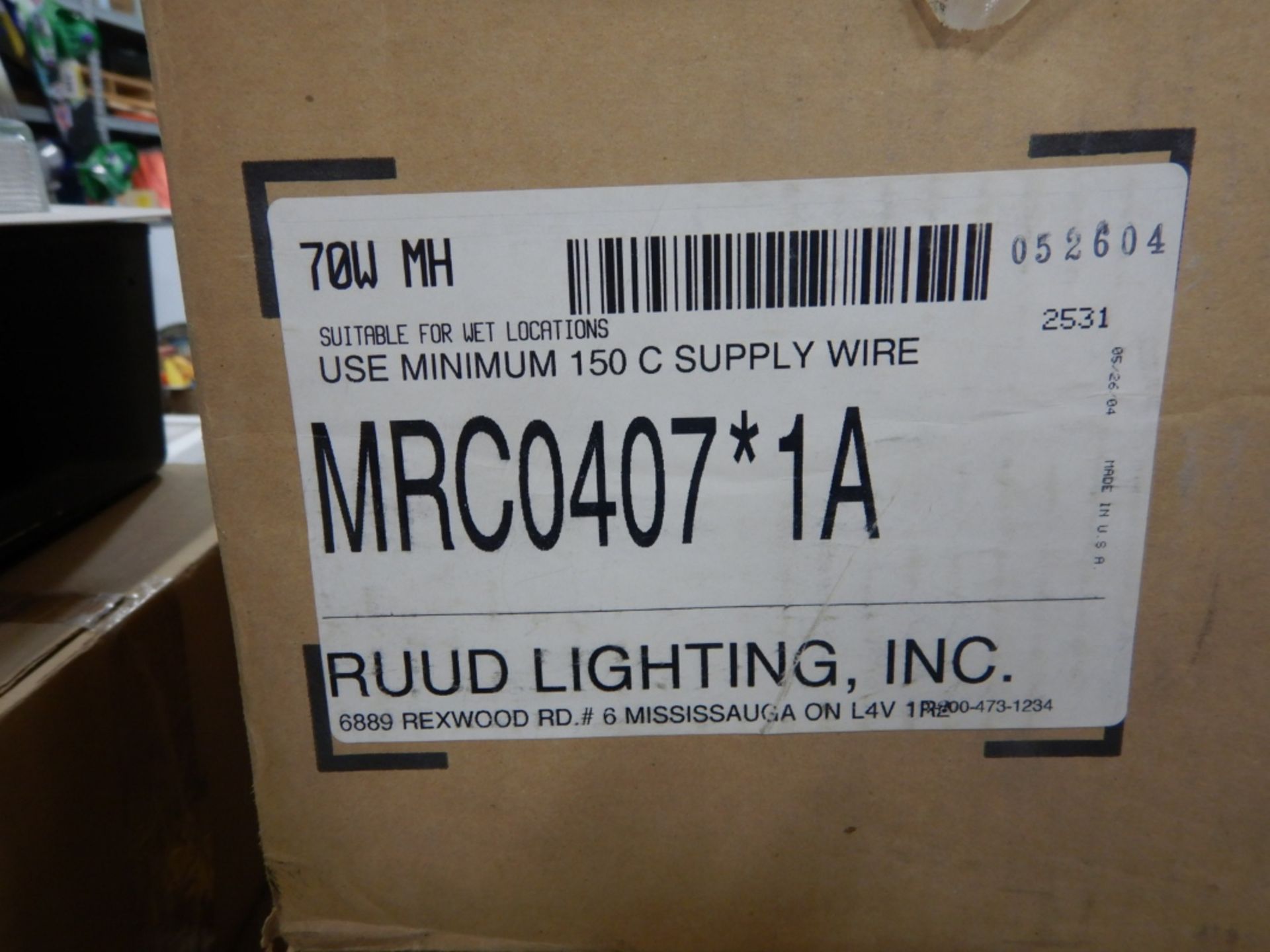 L/O RUUD LIGHTING CANADA LIGHT FIXTURES. MRC040786A , MRC040781A (SUITABLE FOR WET CONDITIONS) - Image 2 of 3