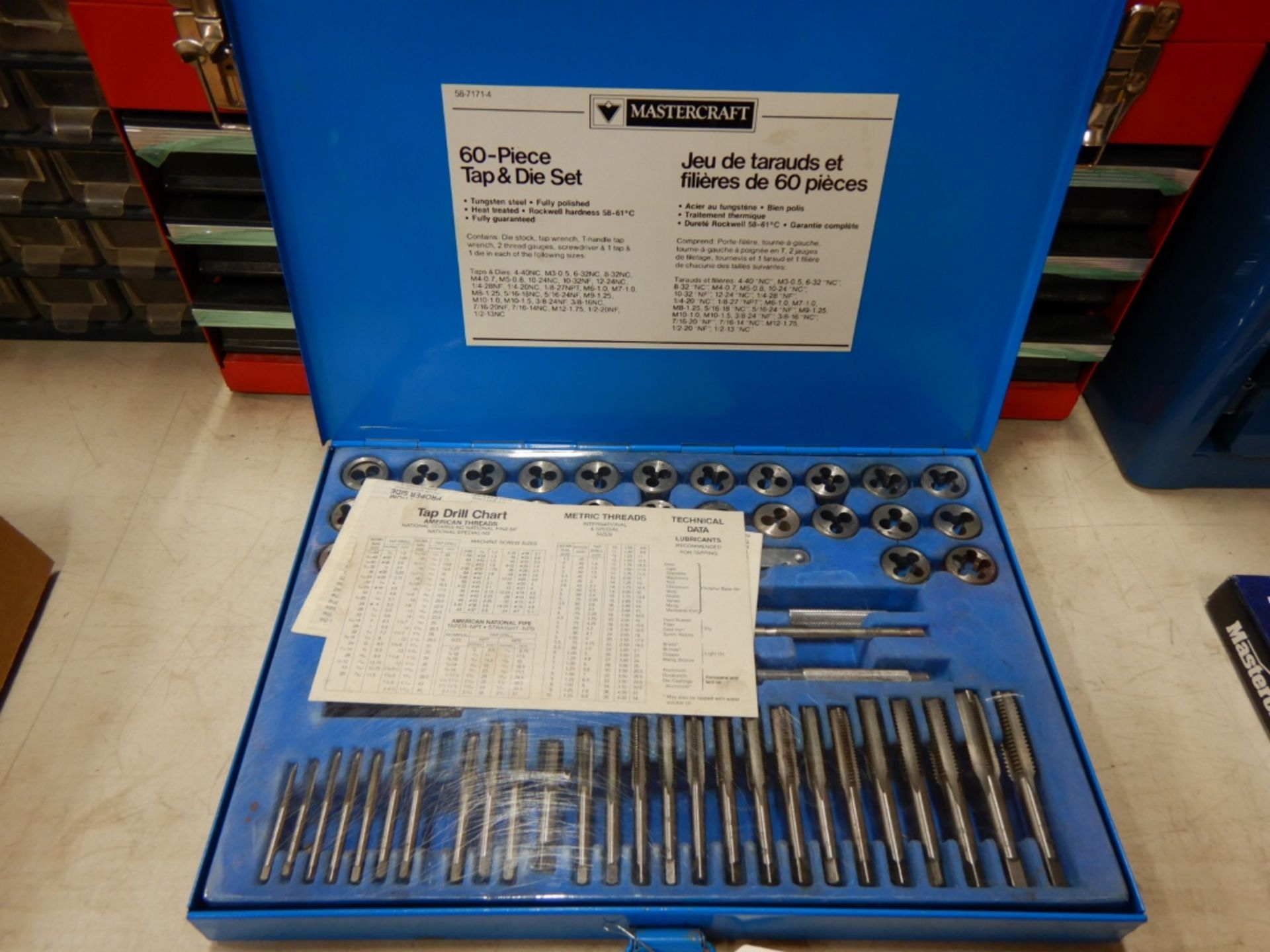 MASTERCRAFT 60 PCS. METRIC & STD.TAP & DIE SET - Image 2 of 3