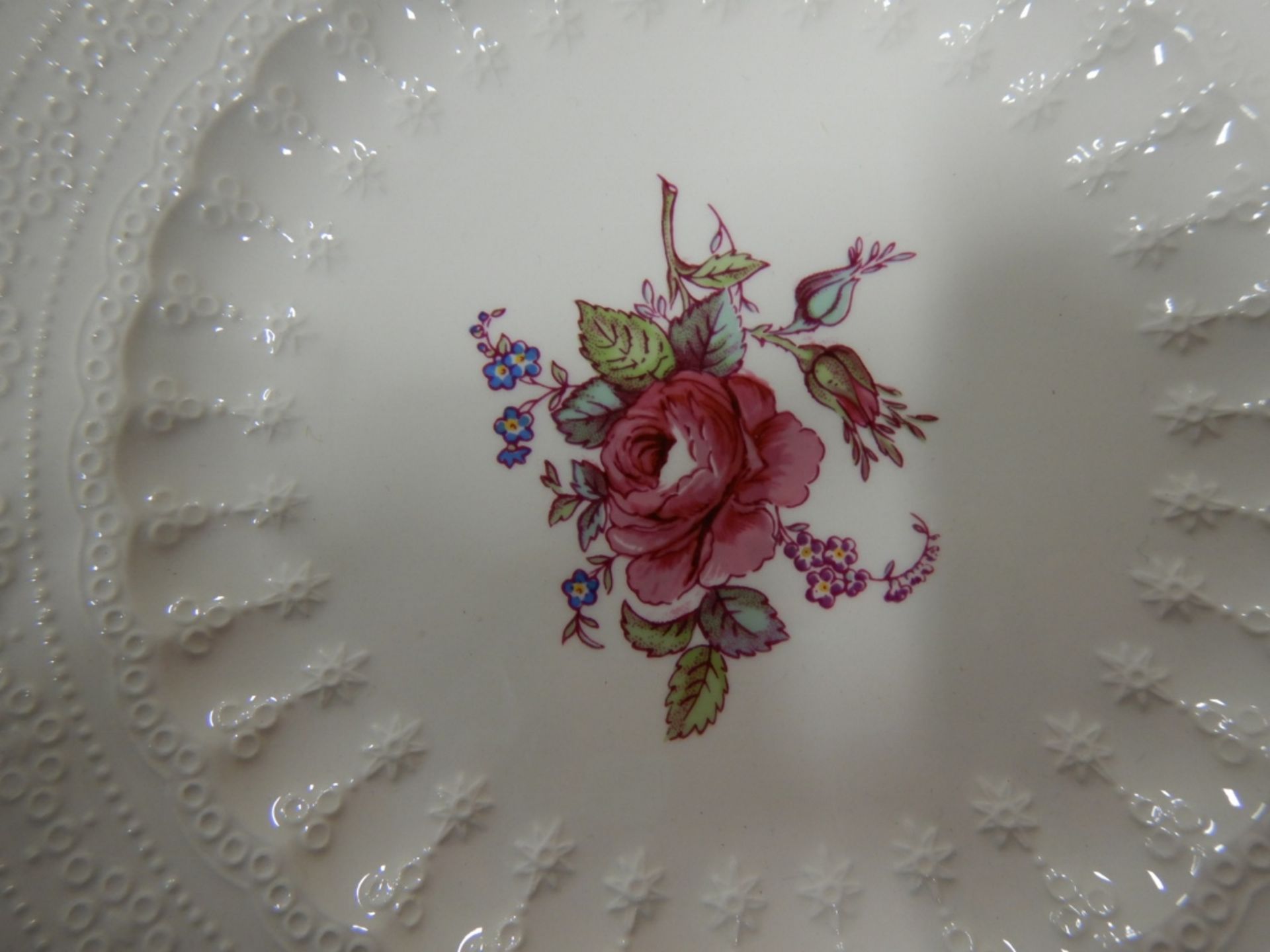 L/O SPODE BILLINGSLEY ROSE ENGLISH CHINA APPROX. 12 PLACE SETTINGS OF 12IN PLATES, 8IN SIDE - Image 3 of 4