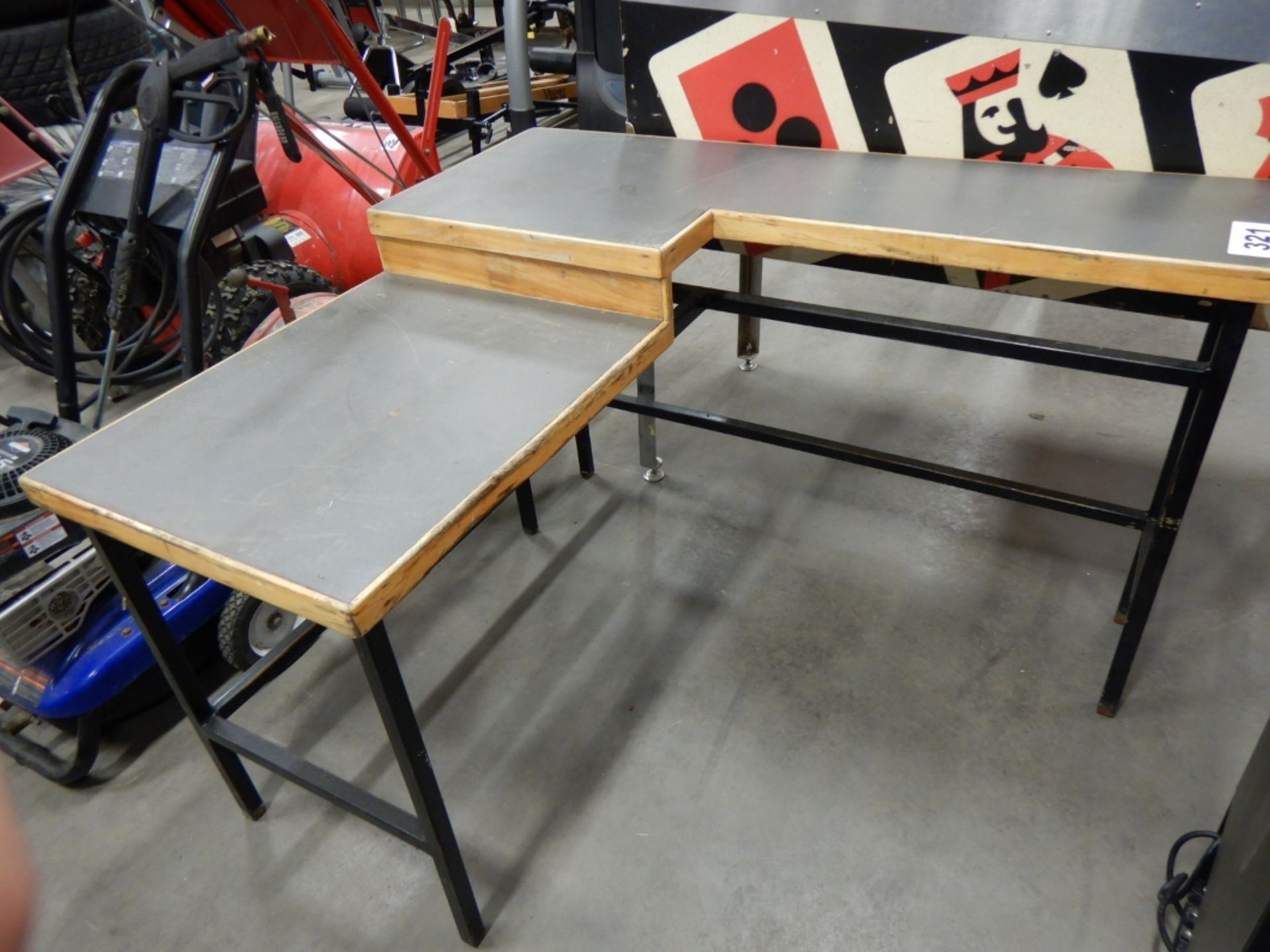 TIERED CORNER WORK TABLE (42X47X30 INCH HIGH) - Image 2 of 2