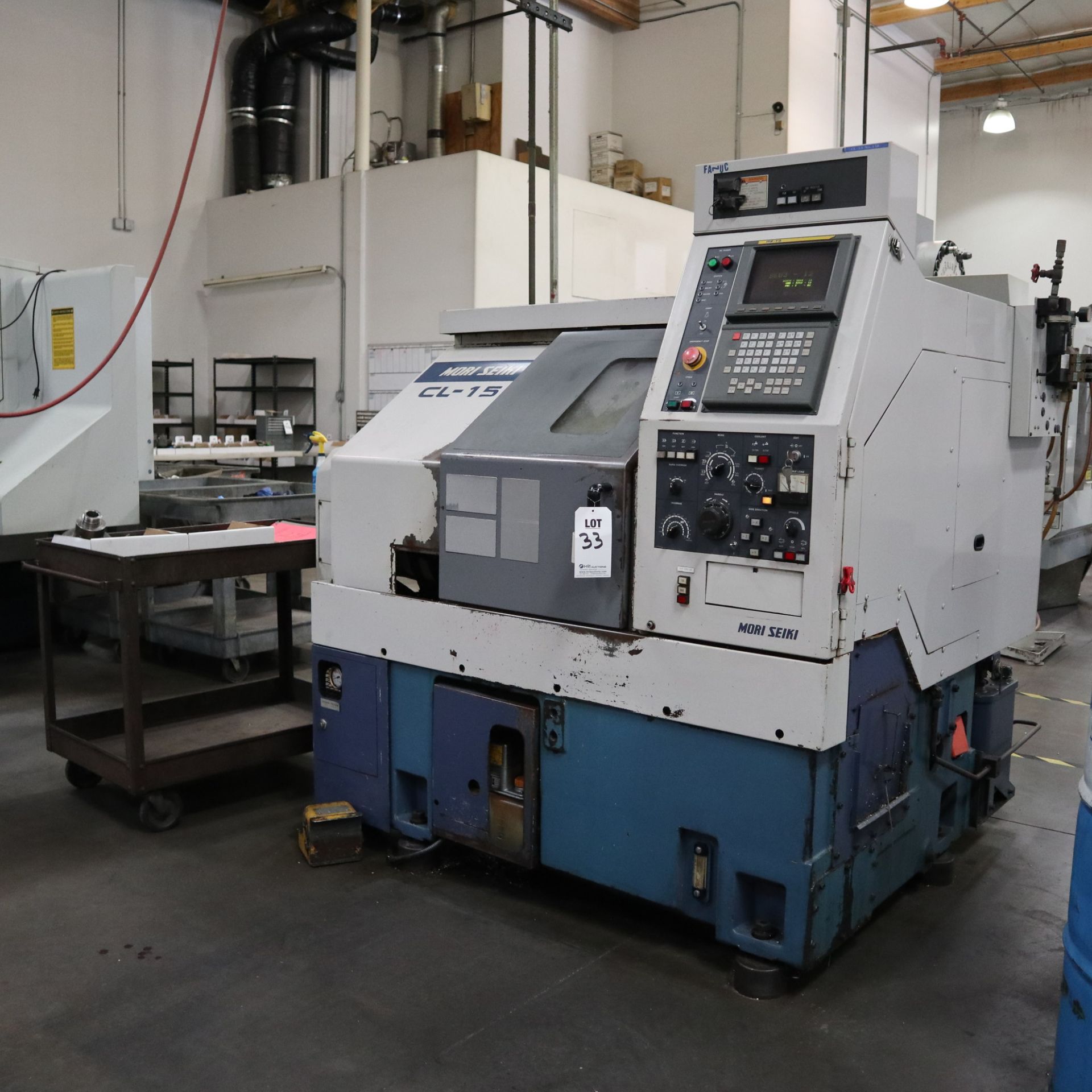 1996 MORI SEIKI CL15, S/N 158, 6” KITIGAWA B-208 CHUCK, MF-T8 CONTROL, CHIP CONVEYOR, TOOL - Image 3 of 11