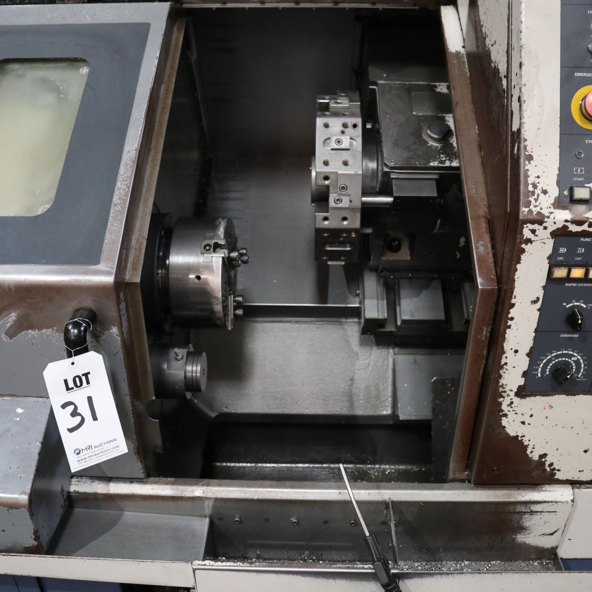 1996 MORI SEIKI CL-20A CNC LATHE, S/N 1971, TOOL SETTER, COLLET CHUCK, YASNAC CONTROL, MANUALS, TOOL - Image 3 of 10