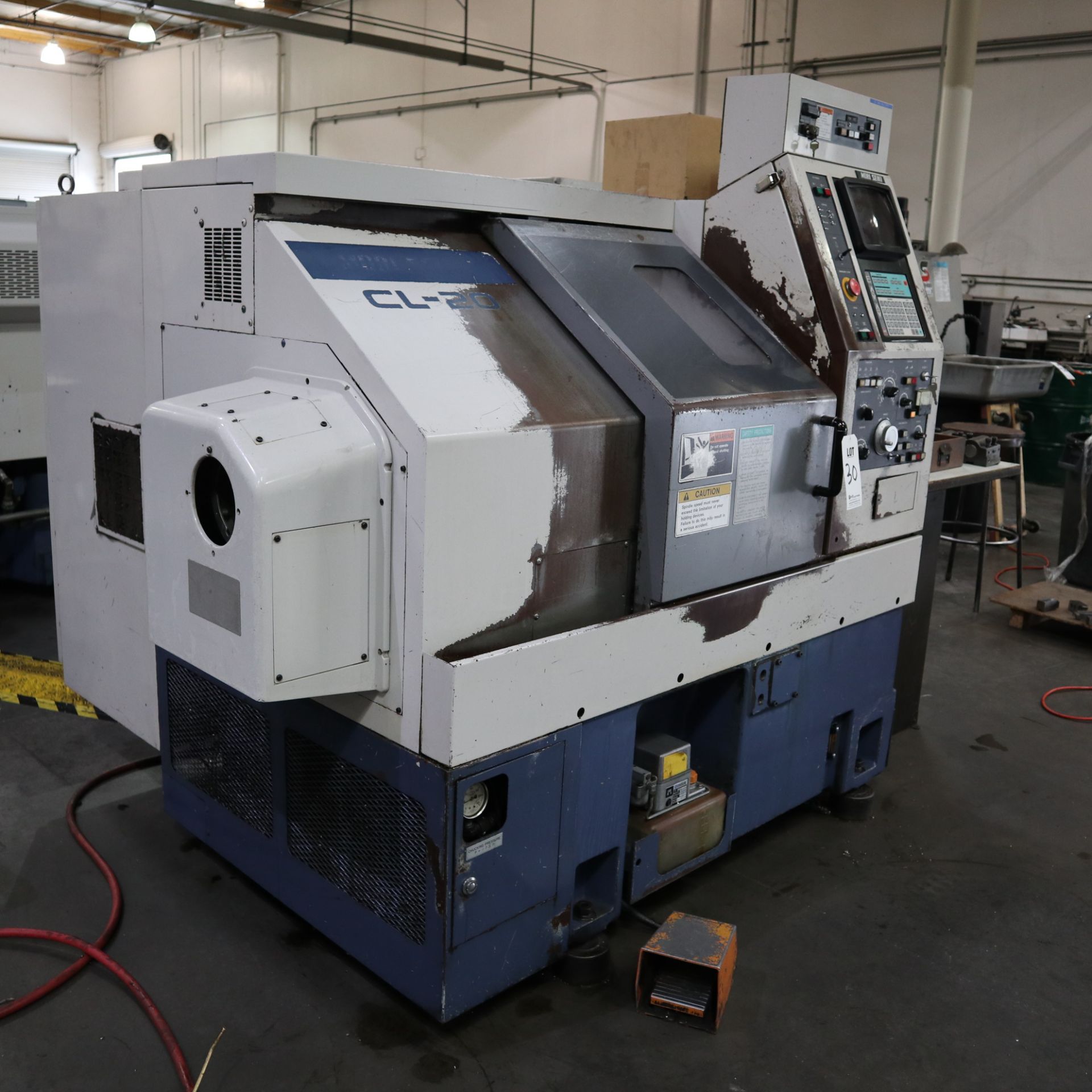 1995 MORI SEIKI CL-20A CNC LATHE, S/N 1517, TOOL SETTER, COLLET CHUCK, YASNAC CONTROL, MANUALS, TOOL - Image 2 of 8