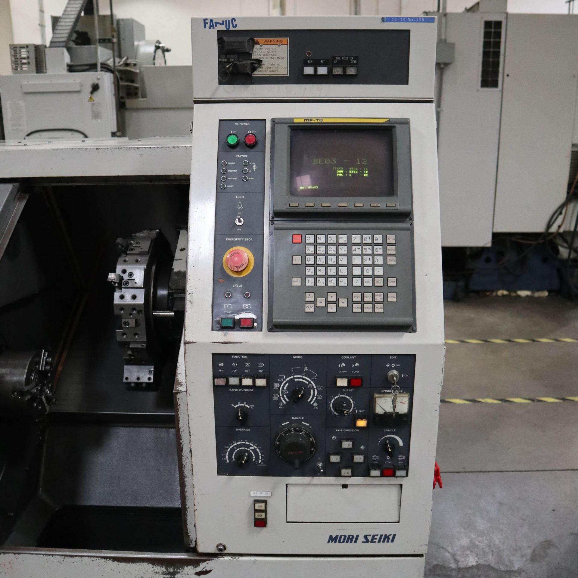 1996 MORI SEIKI CL15, S/N 158, 6” KITIGAWA B-208 CHUCK, MF-T8 CONTROL, CHIP CONVEYOR, TOOL - Image 7 of 11