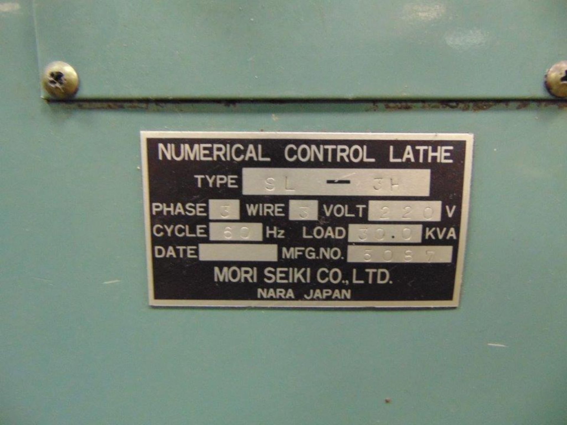 1984 MORI SL-3H CNC TURNING CENTER, S/N 5087, FANUC CONTROL - Image 8 of 8