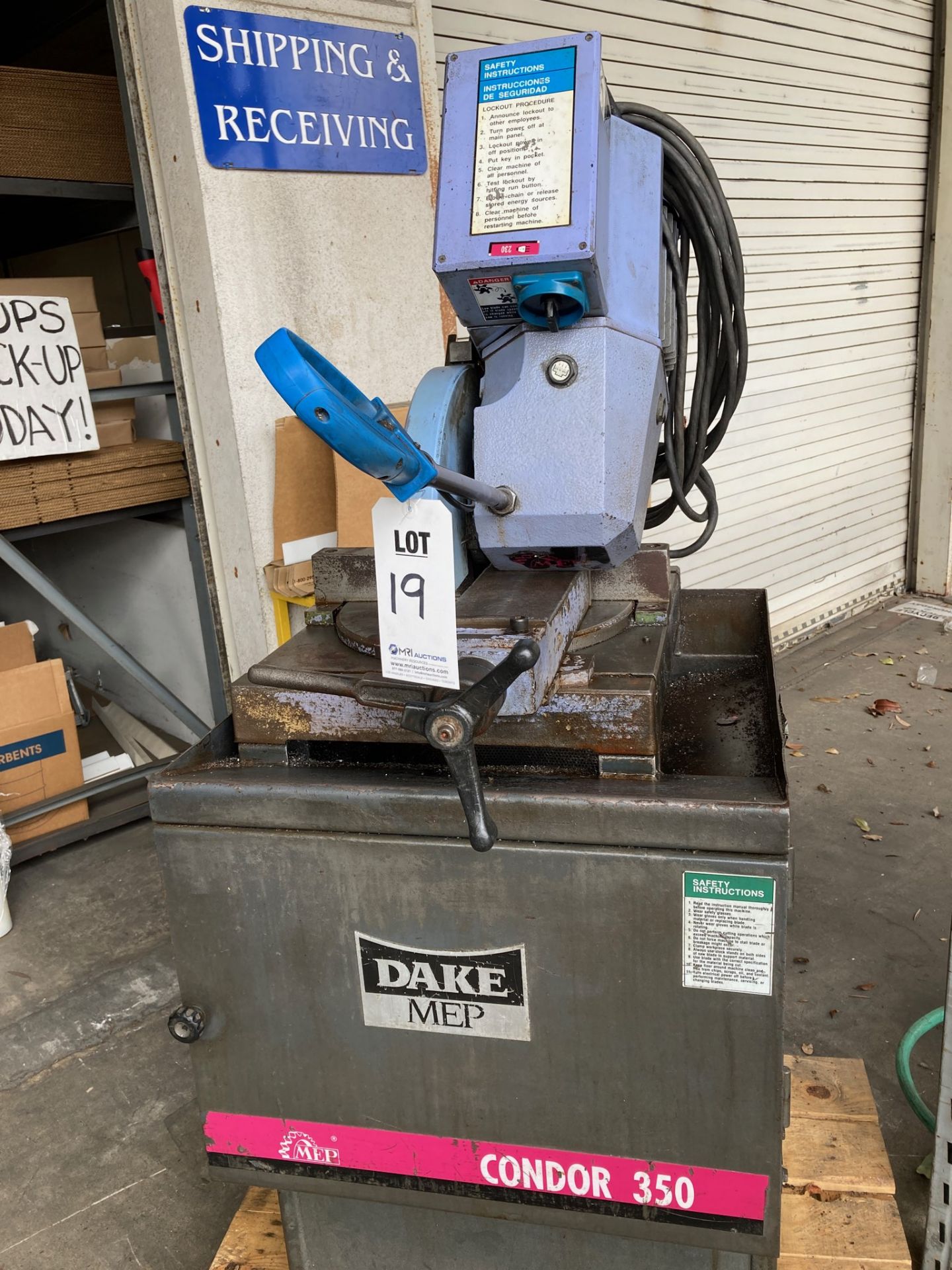 DAKE CONDOR 350 METALCUTTING COLD SAW, S/N 014762